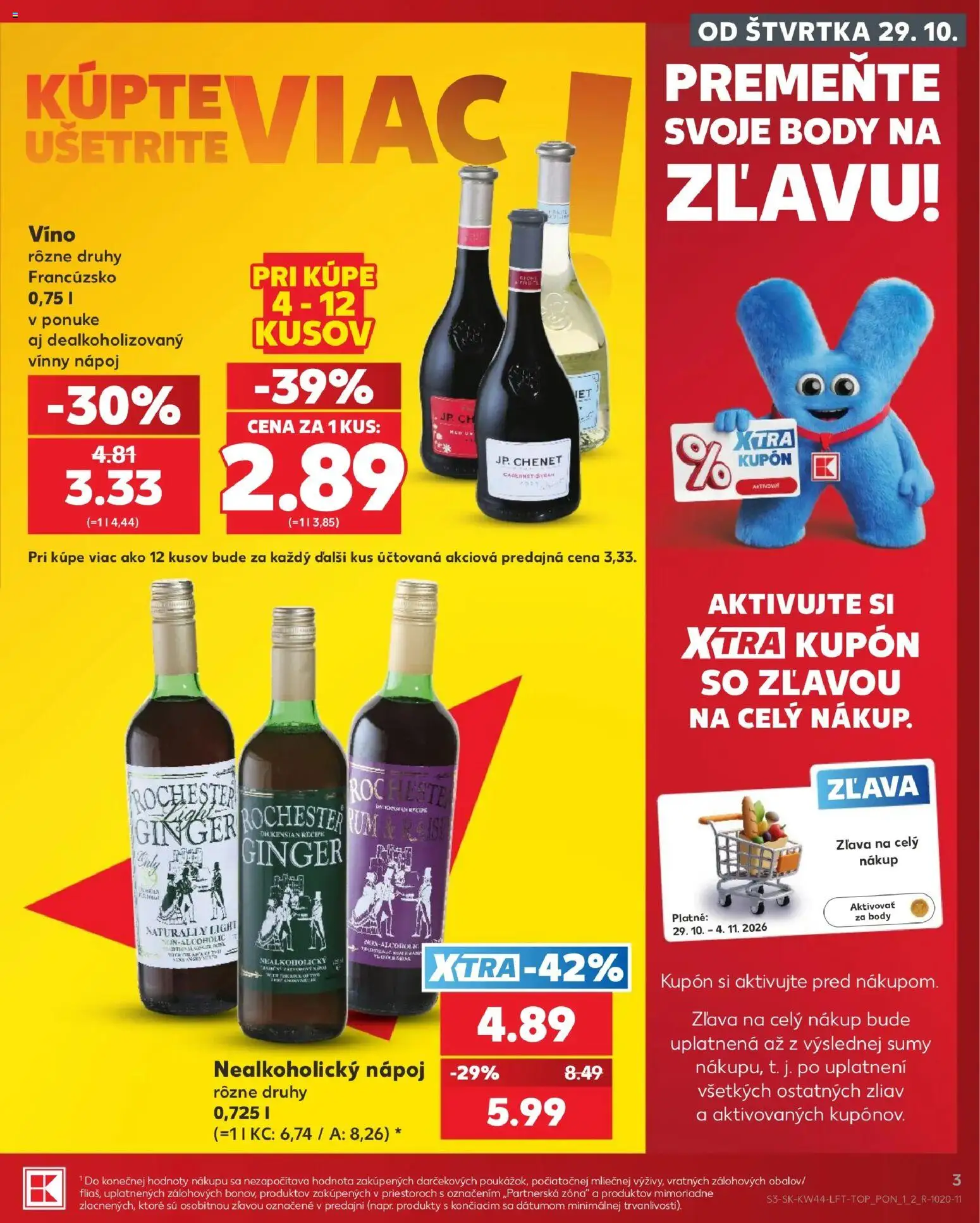 Nové Kaufland akcie – leták je platný od 29.10.2026 | Strana: 3 | Produkty: Víno, Rum
