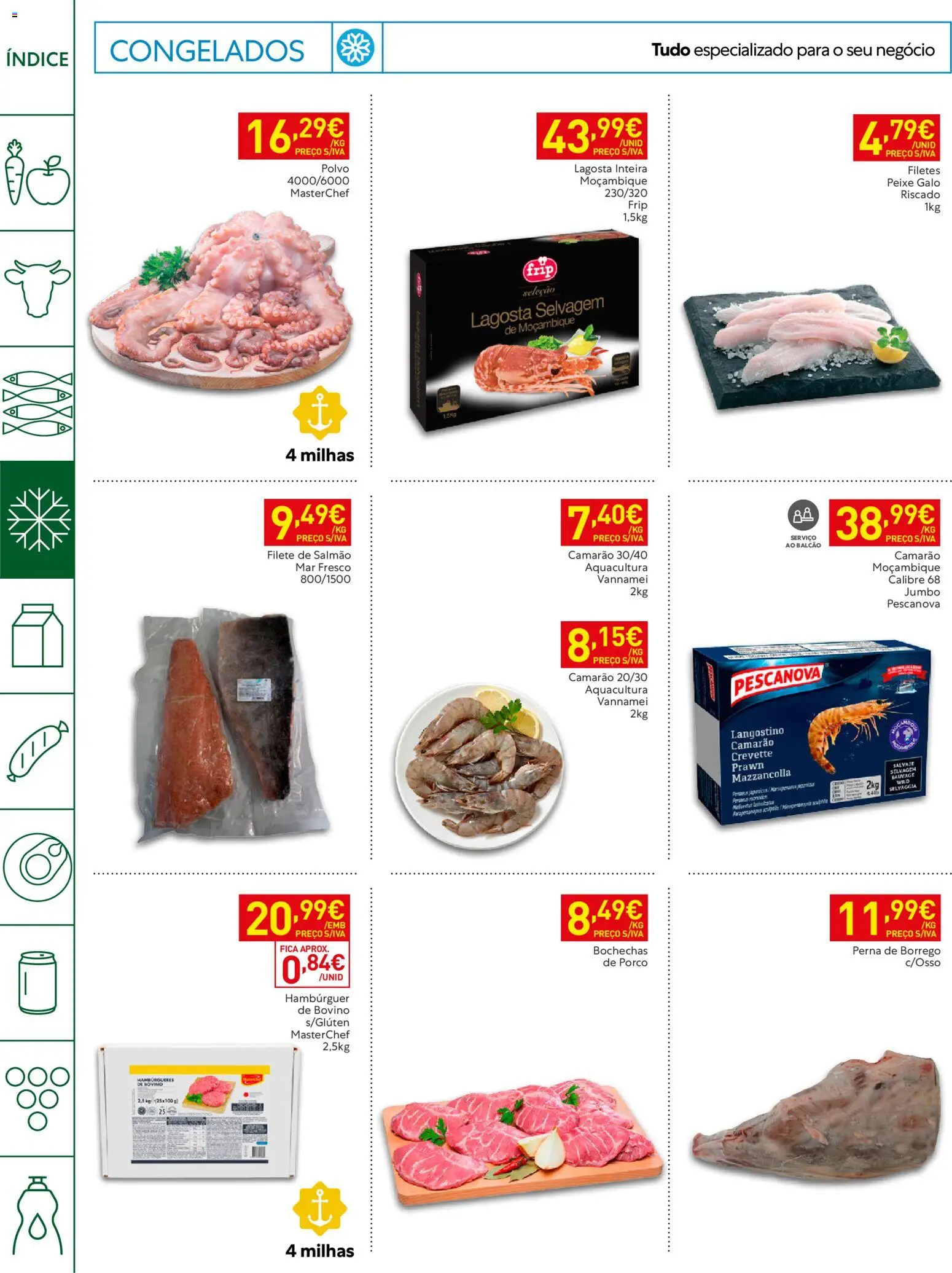 Recheio Horeca Madeira │ válido de 29/09/2026 | Página: 8 | Produtos: Polvo, Hambúrguer, Lagosta, Filete