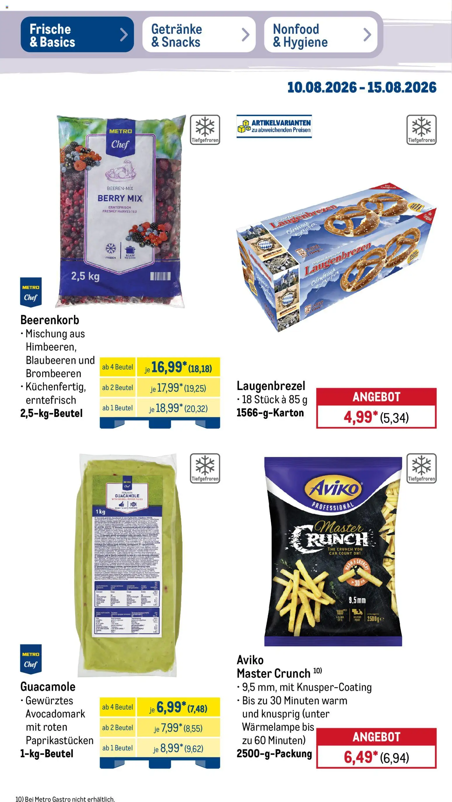 Metro Prospekt – gültig ab 10.08.2026 | Seite: 16 | Produkte: Blaubeeren