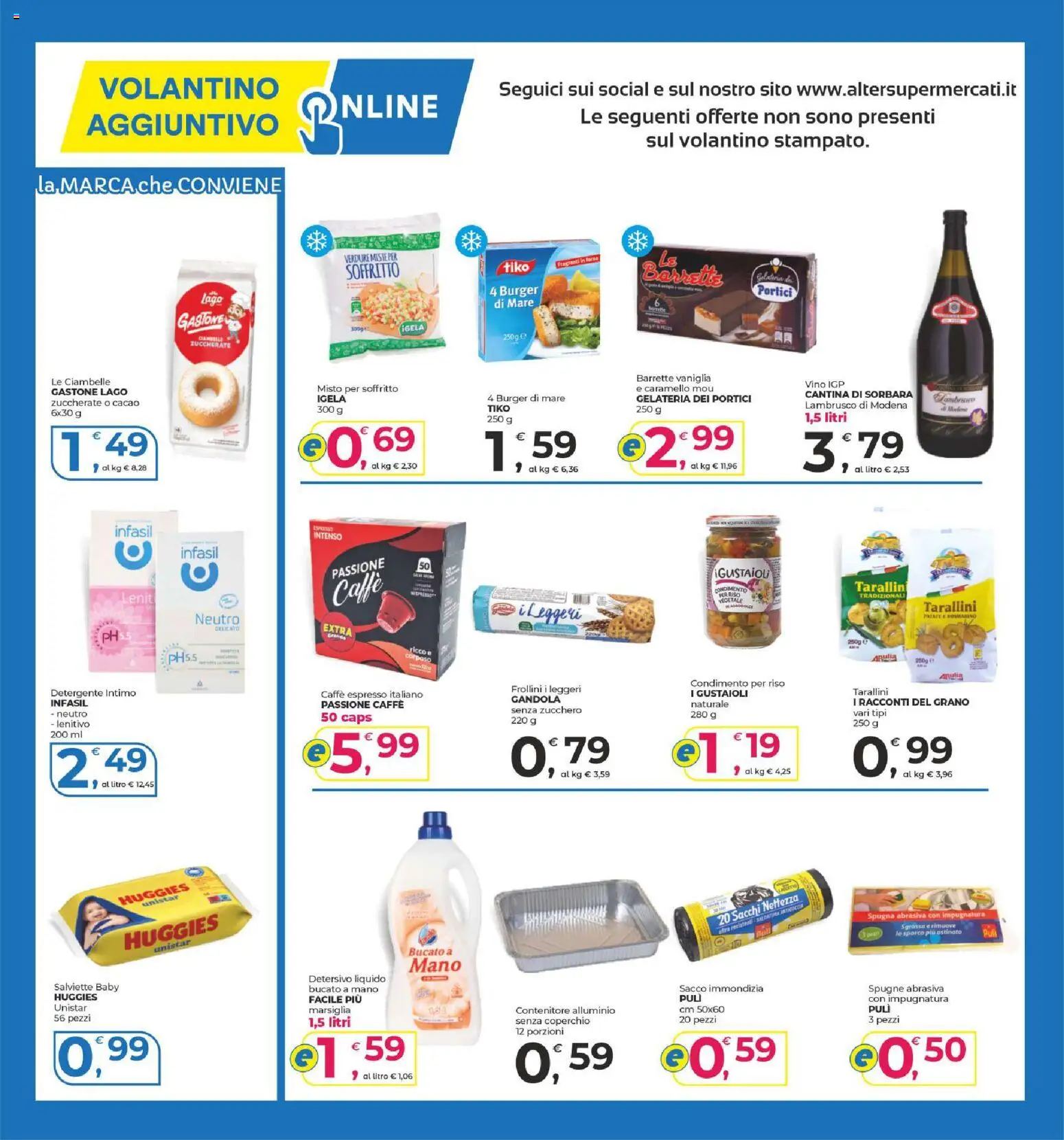 Volantino Alter Discount del 15.05.2026 | Pagina: 14 | Prodotti: Caffè, Riso, Zucchero, Frollini