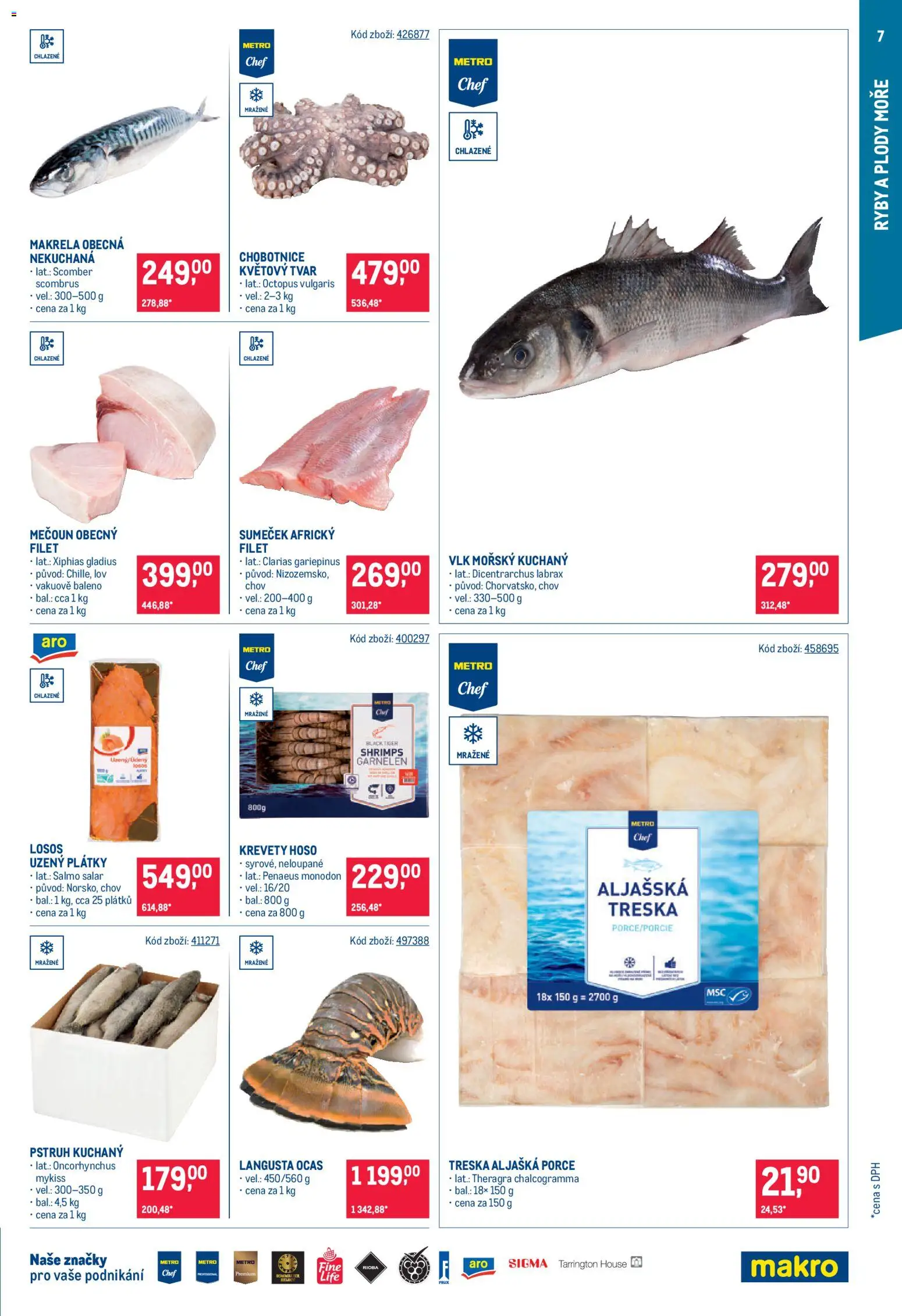 Makro leták - Gastronomie od 29.07.2026 | Strana: 7 | Produkty: Ryby, Chobotnice, Pstruh, Filet