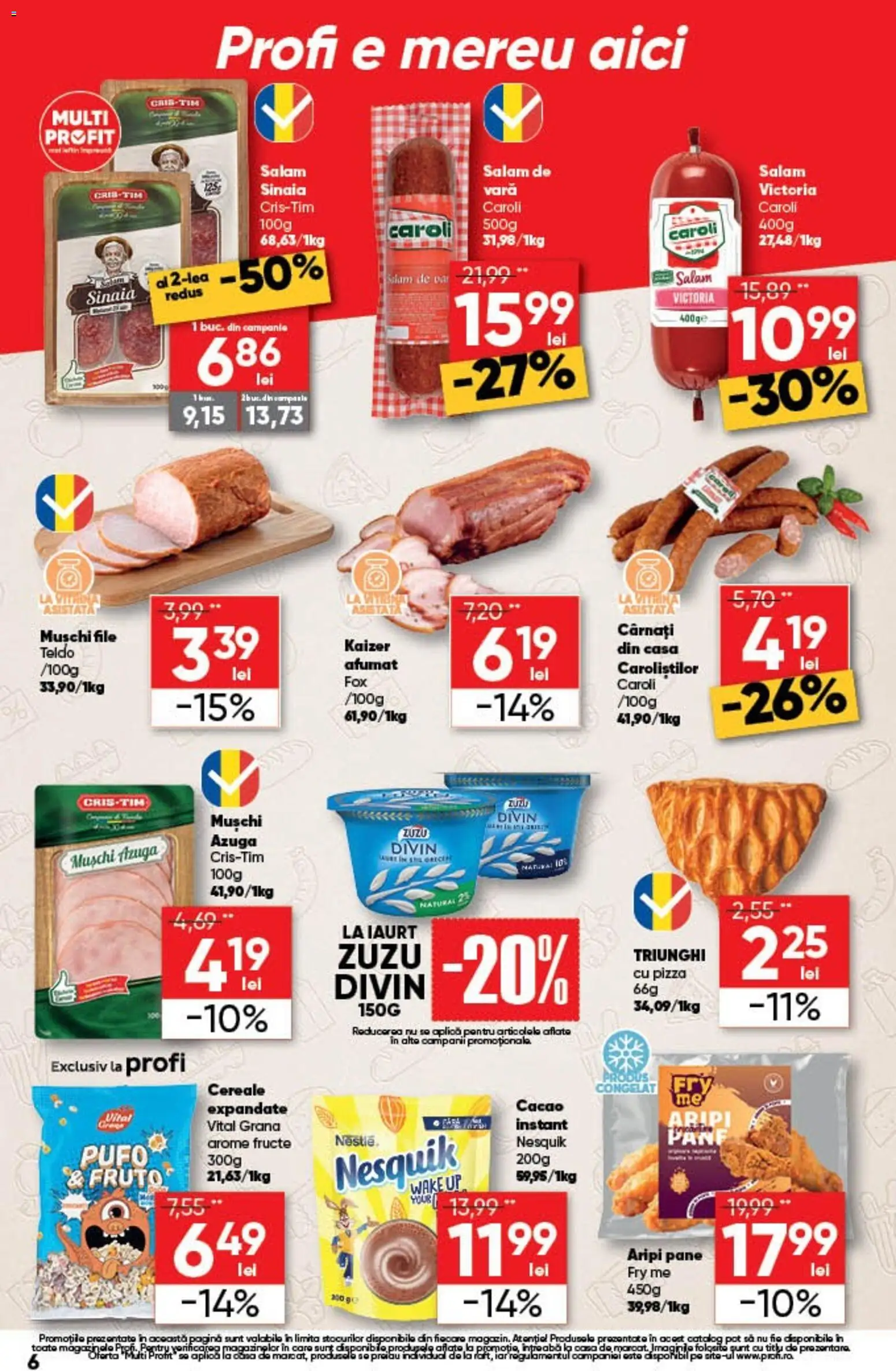 Noul catalog Profi – valabil de la 17.09.2026 | Pagină: 6 | Produse: Vită, Pat, Fox, Iaurt