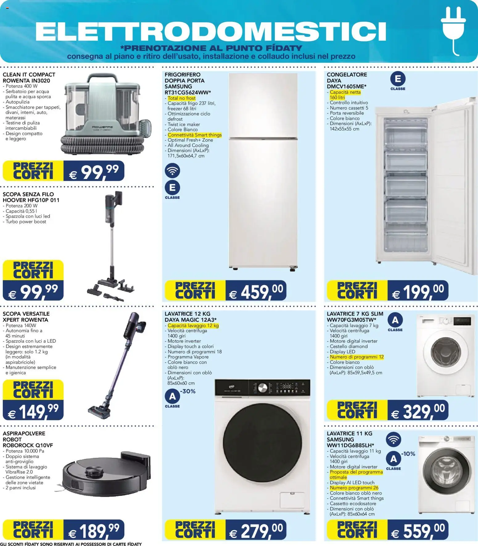 Volantino Esselunga S del 08.06.2026 | Pagina: 9 | Prodotti: Centrifuga, Acqua, Aspirapolvere, Samsung