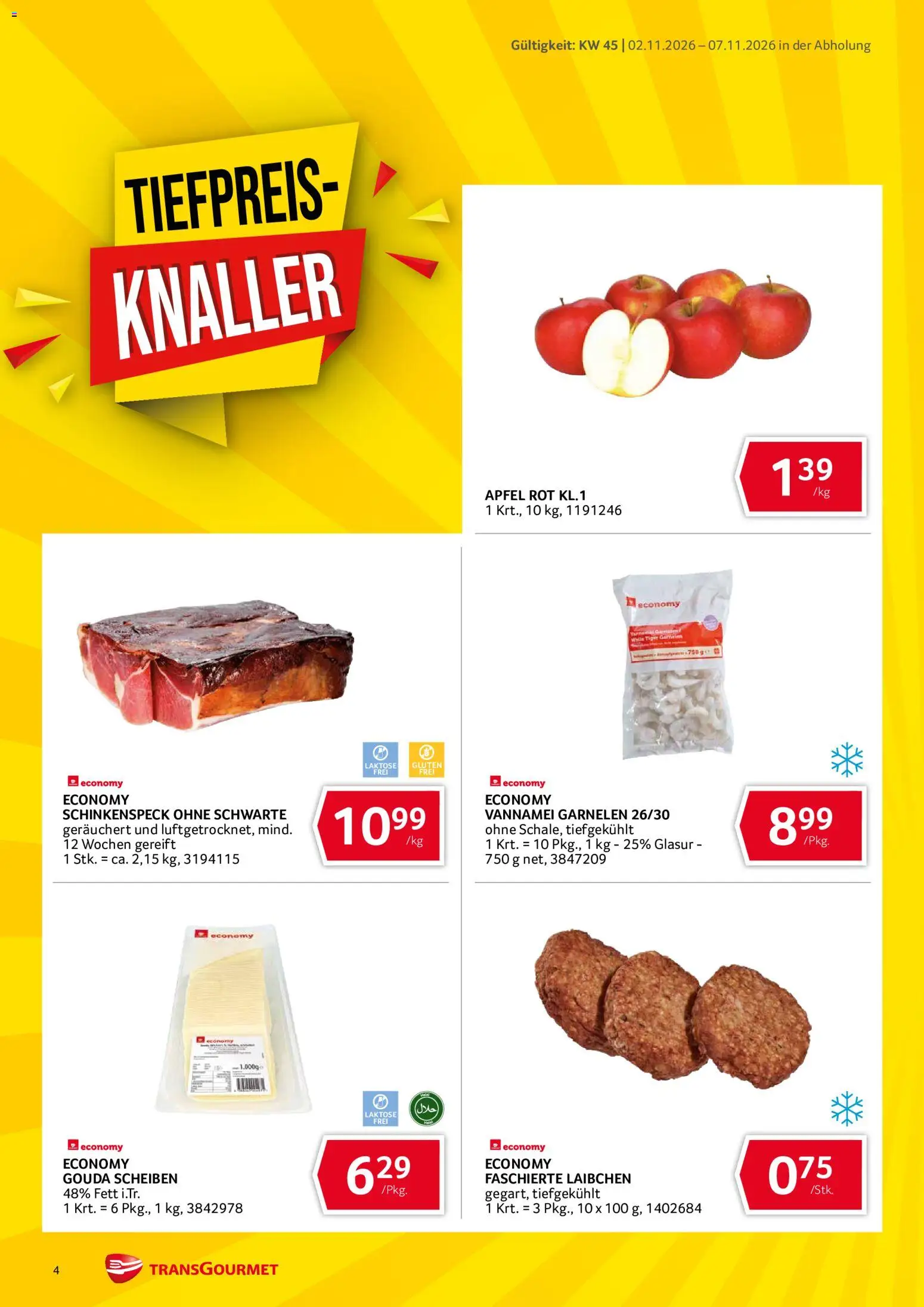 Transgourmet Abhol Aktion gültig ab 02.11.2026 | Seite: 4 | Produkte: Äpfel