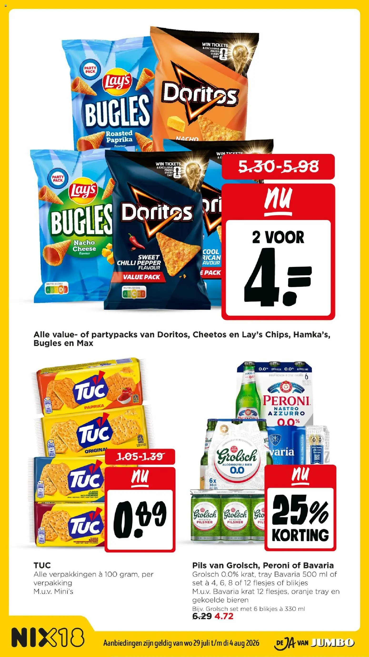 {H1} | Pagina: 18 | Producten: Bier, Chips, Kész piskótalap, Alcohol