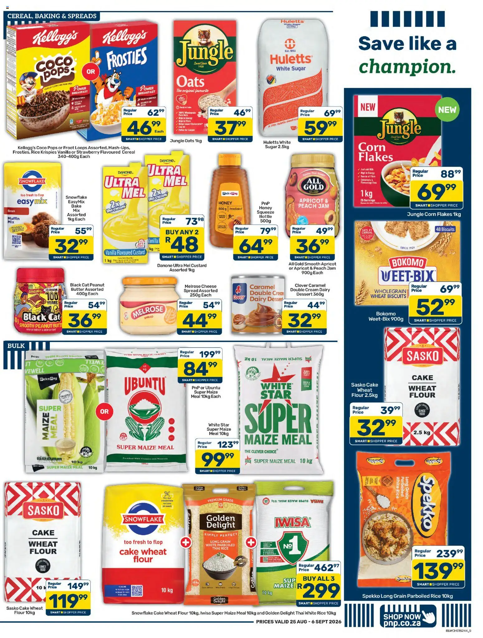 New Pick n Pay catalogue – valid from 25/08/2026 | Page: 9 | Products: Corn, Flour, Breakfast, Biscuits