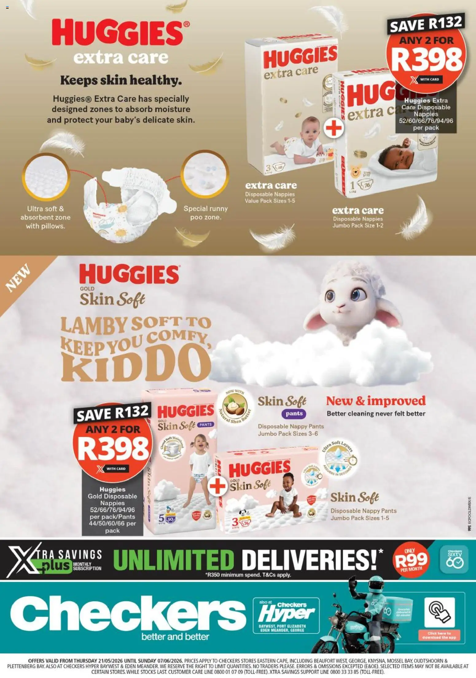 New Checkers catalogue – valid from 21.05.2026 | Page: 1 | Products: Pants, Butter, Nappies