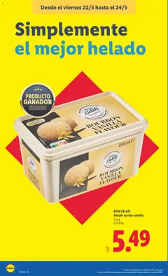 Vista previa BON GELATI Helado tarrina vainilla, 2,5 kg válido desde el 18.05.2026 | Página: 38 | Productos: Helado