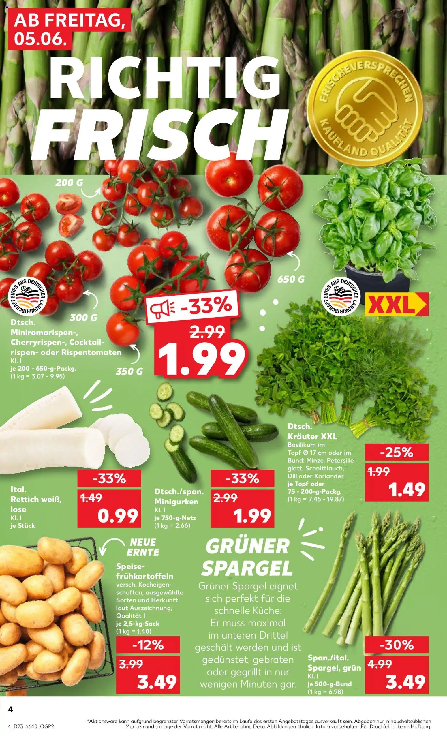 Kaufland Prospekt Stuttgart – gültig ab 04.06.2026 | Seite: 4 | Produkte: Küche, Spargel, Petersilie, Dill