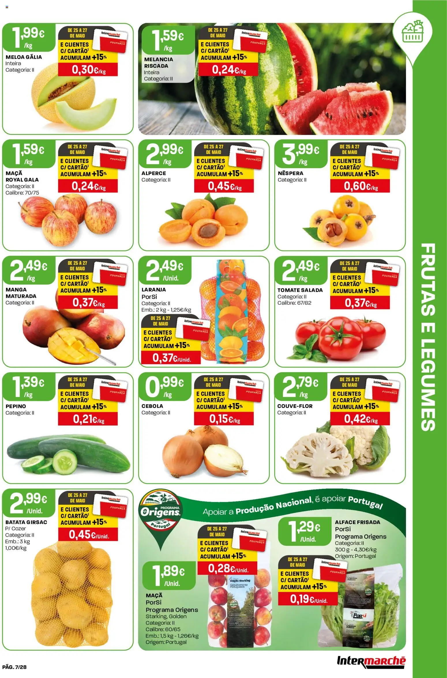 Intermarché Folheto Contact │ válido de 21.05.2026 | Página: 7 | Produtos: Batata, Tomate, Melancia, Alface
