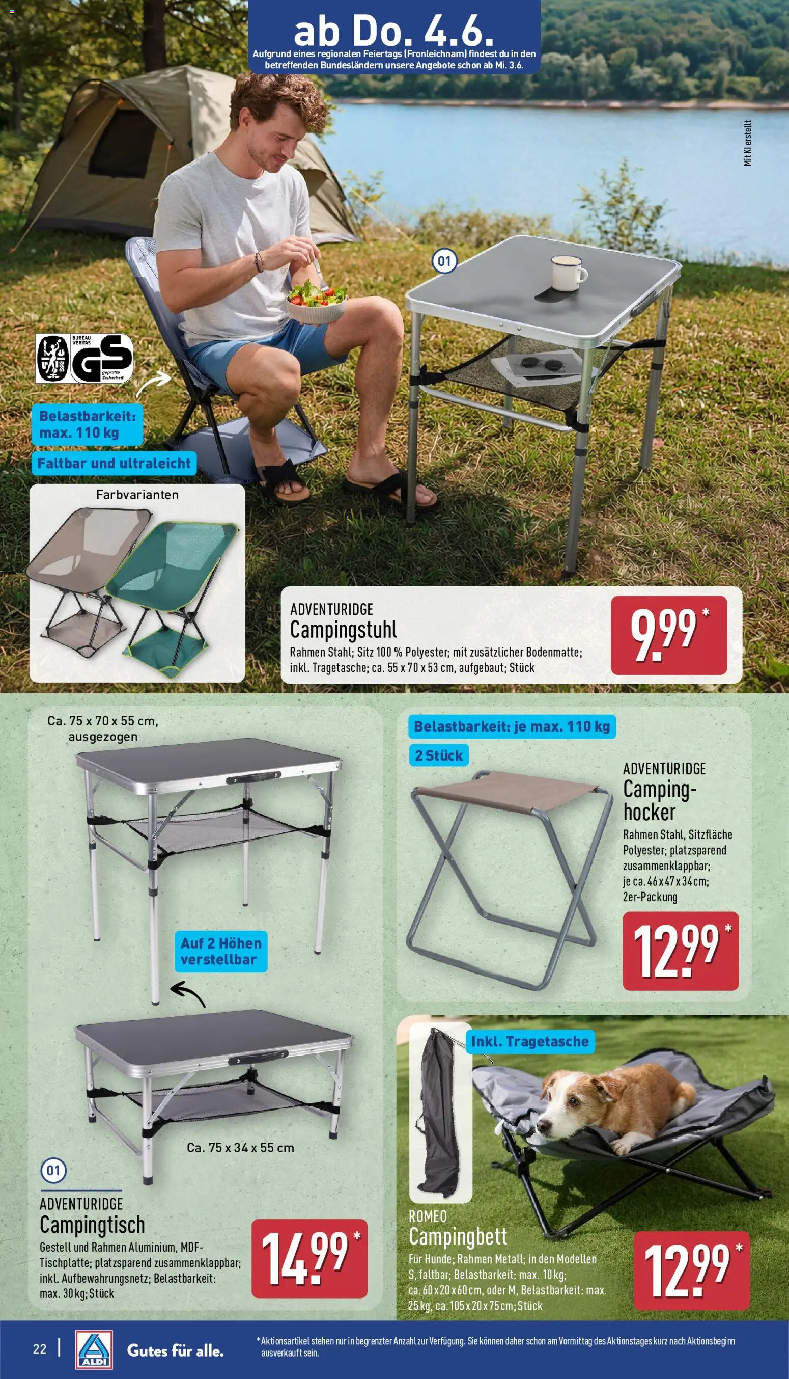 Aldi Prospekt – gültig ab 01.06.2026 | Seite: 22 | Produkte: Hocker
