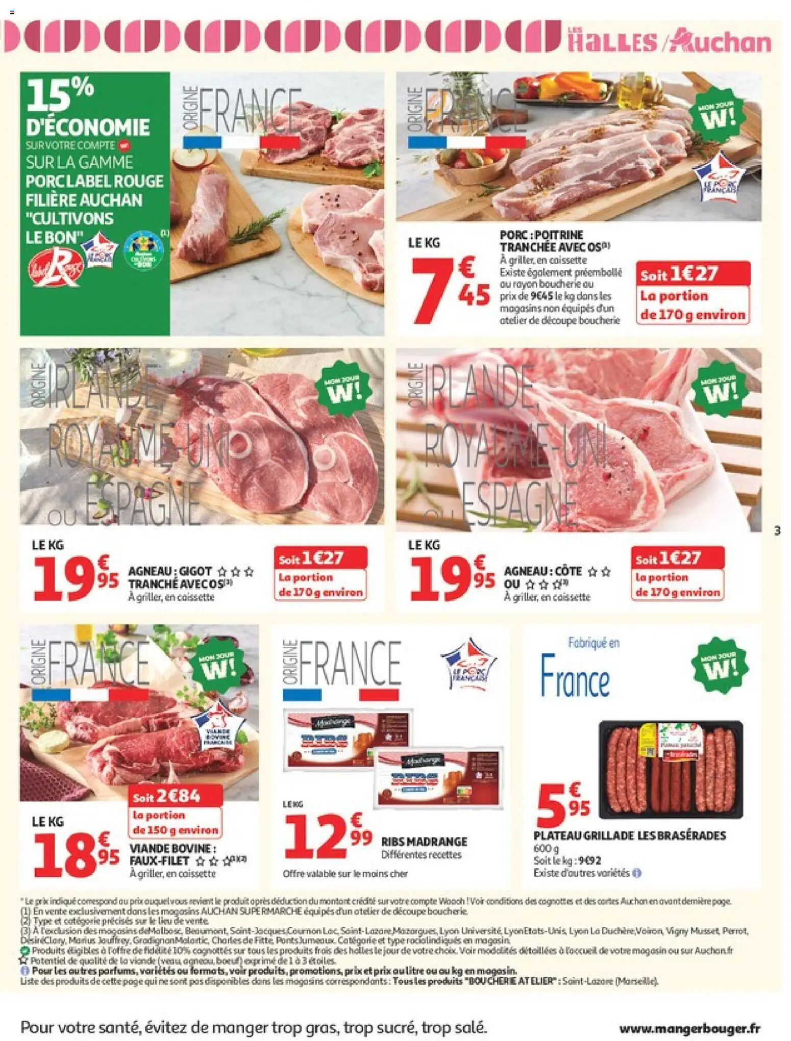 {H1} | Page: 3 | Produits: Agneau gigot, Plateau, Viande, Porc