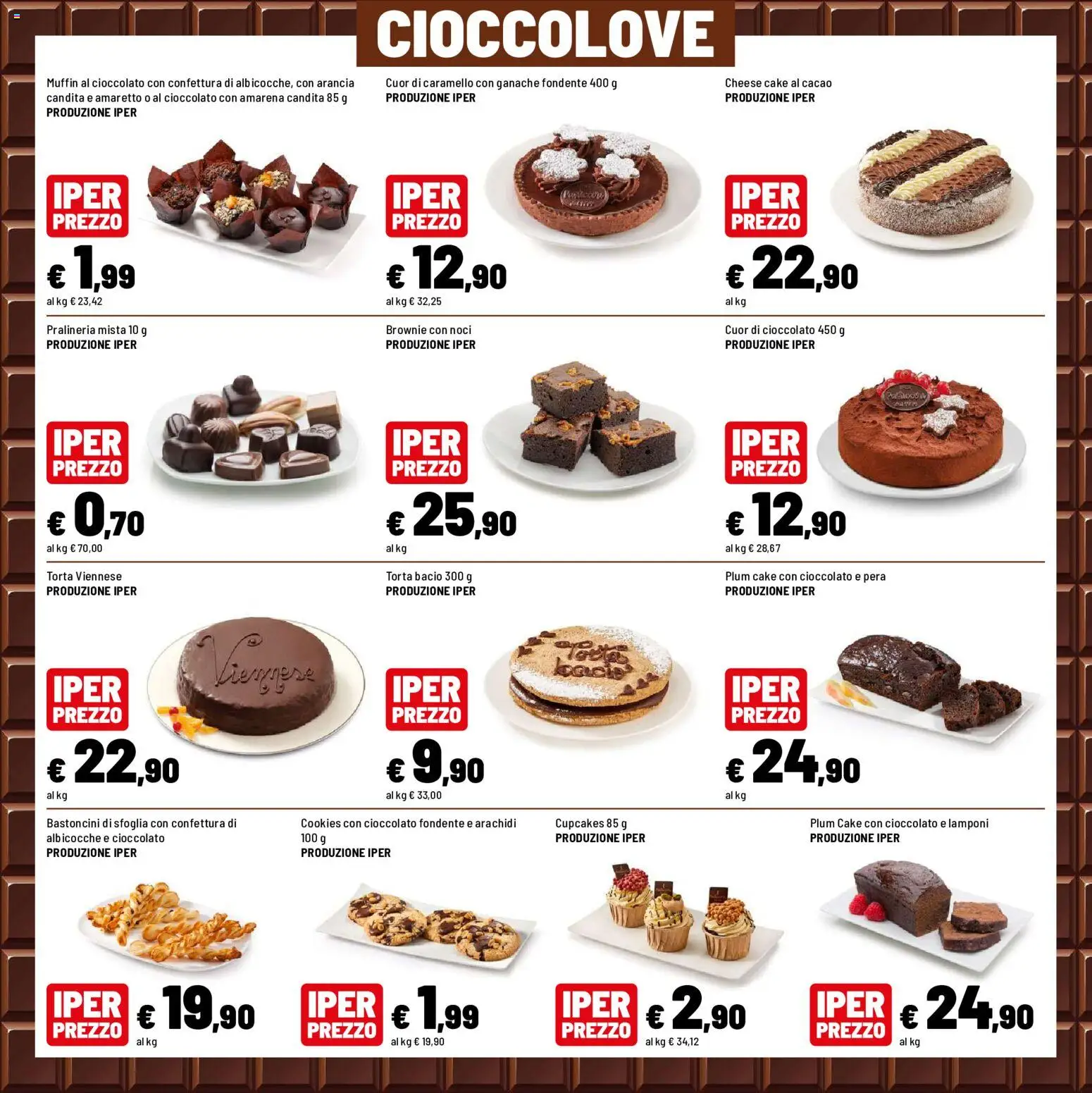 Volantino Iper del 23/10/2026 | Pagina: 18 | Prodotti: Cioccolato, Lamponi, Noci, Albicocche