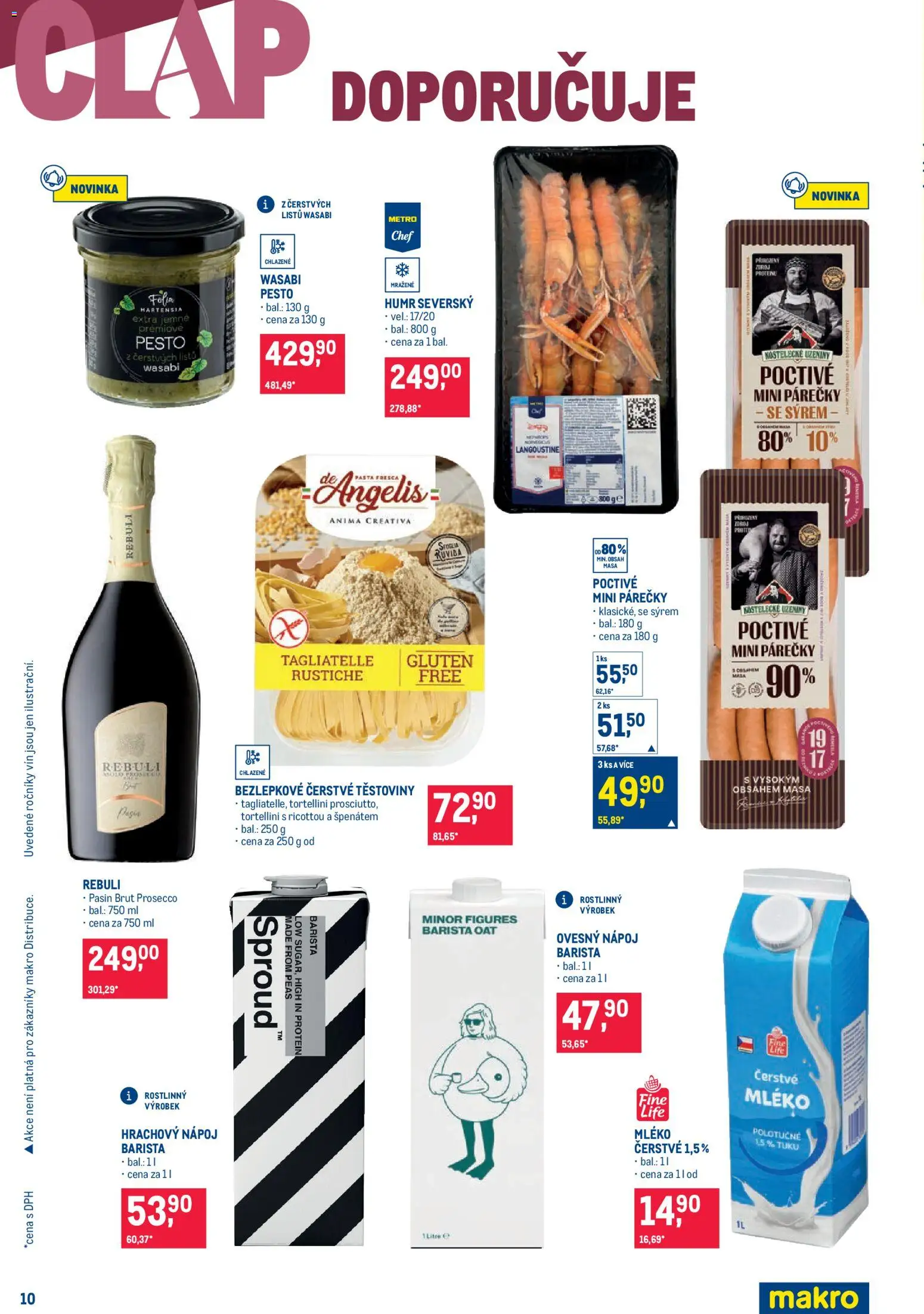 Makro leták - Pro milovníky jídla od 29.07.2026 | Strana: 10 | Produkty: Čerstvé těstoviny, Prosecco, Tortellini, Pesto