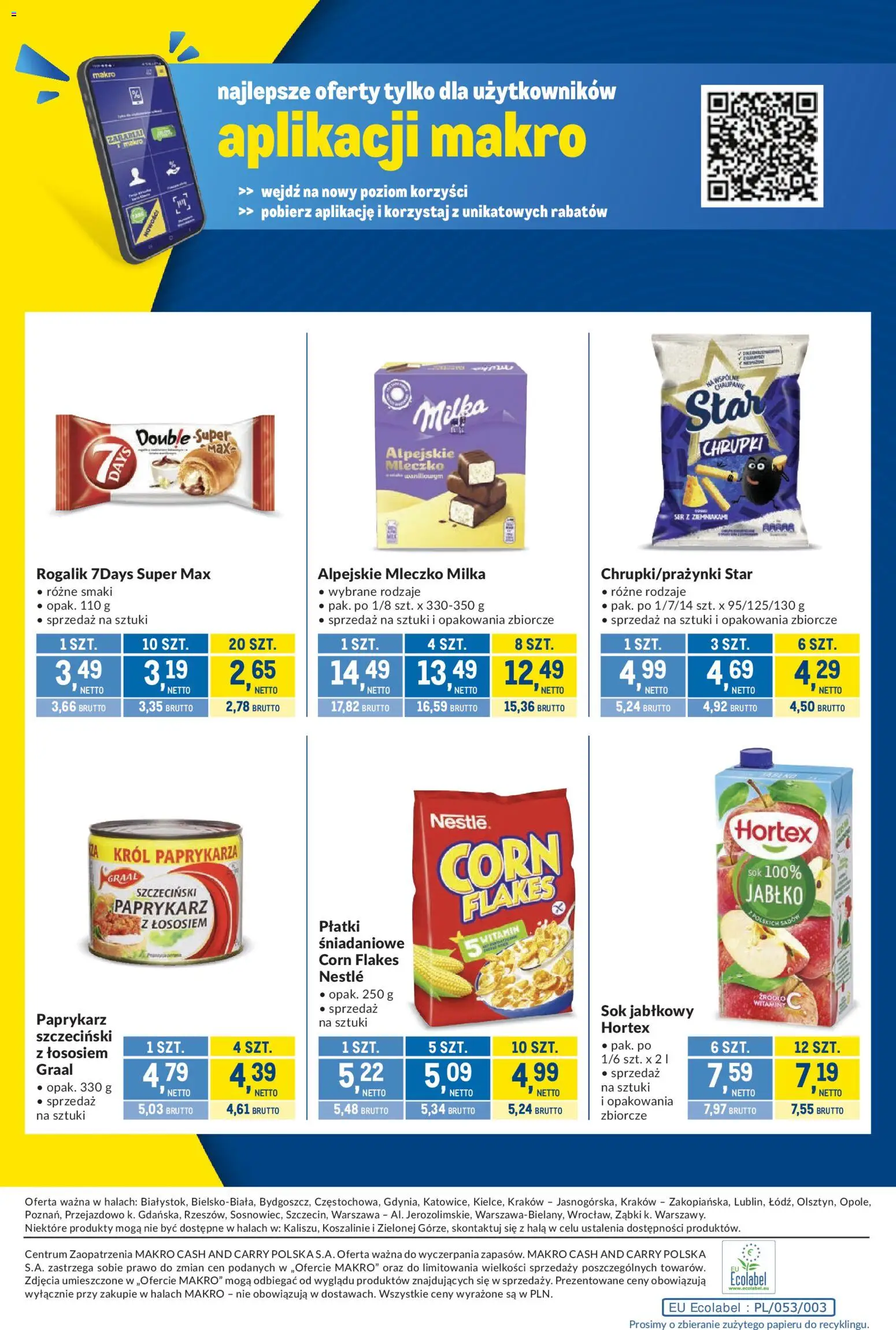 Makro gazetka - Kupujesz więcej płacisz mniej od 01.09.2026 | Strona: 12 | Produkty: Sok jabłkowy, 7days, Płatki, Corn Flakes