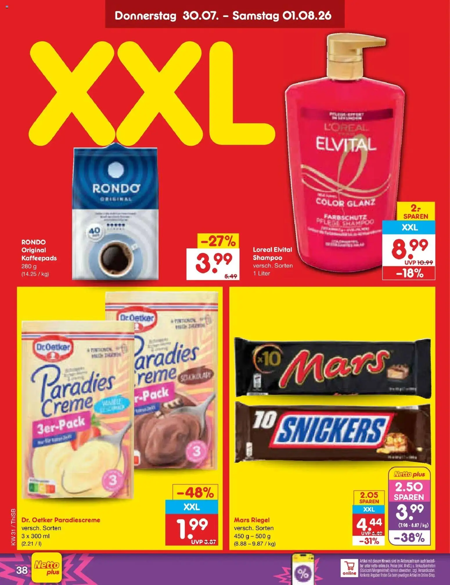 Netto Marken-Discount Prospekt Pirna – gültig ab 27.07.2026 | Seite: 55 | Produkte: Shampoo, Snickers, Creme, Mars