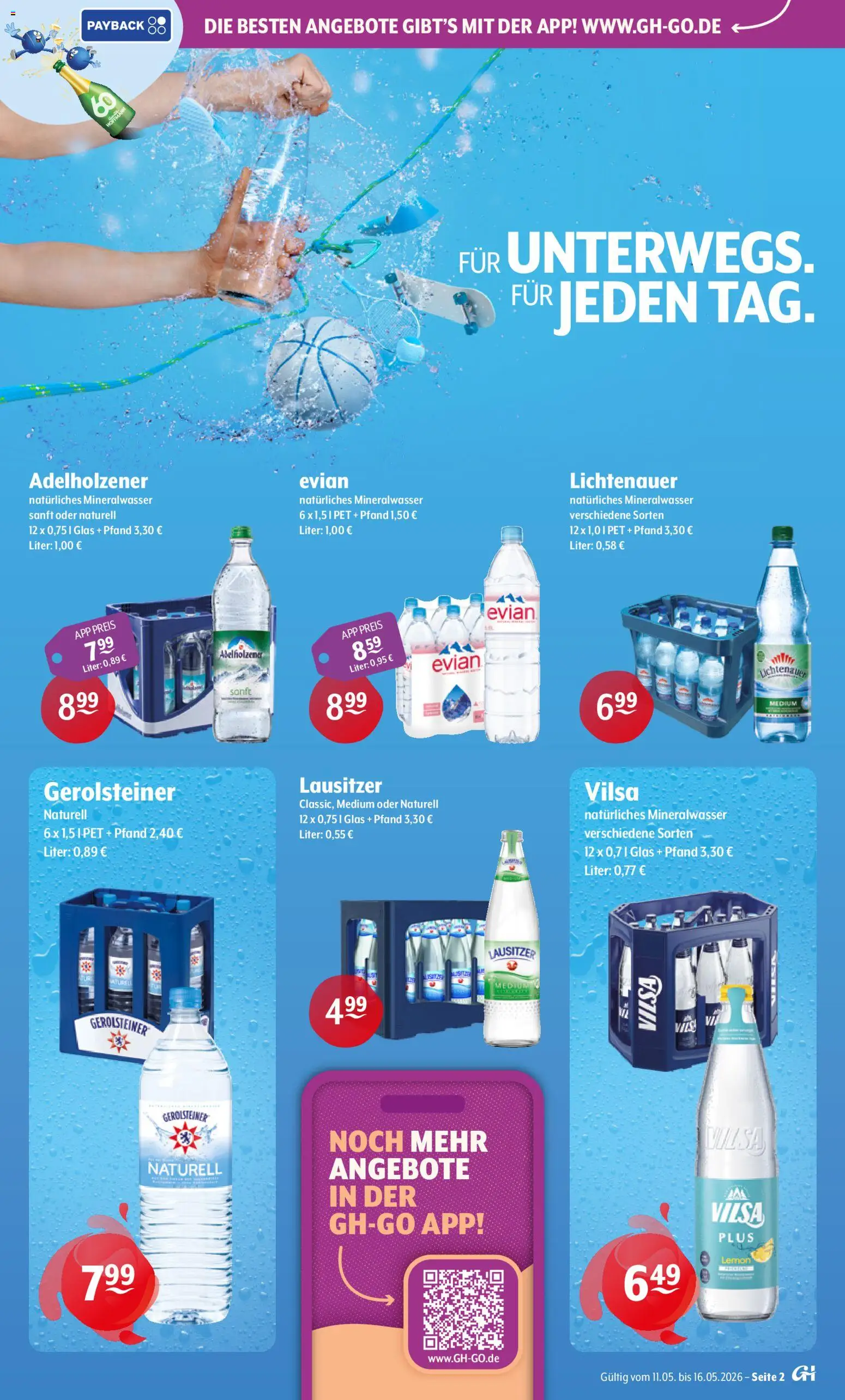 Trink und Spare Prospekt – gültig ab 11.05.2026 | Seite: 2 | Produkte: Adelholzener, Mineralwasser, Gerolsteiner