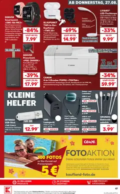 Kaufland DE -DE Folder - Voorbeeld van een folder van Kaufland DE, geldig van 27-08-2026 | Pagina: 47 | Producten: Kabel, Usb, Smartwatch