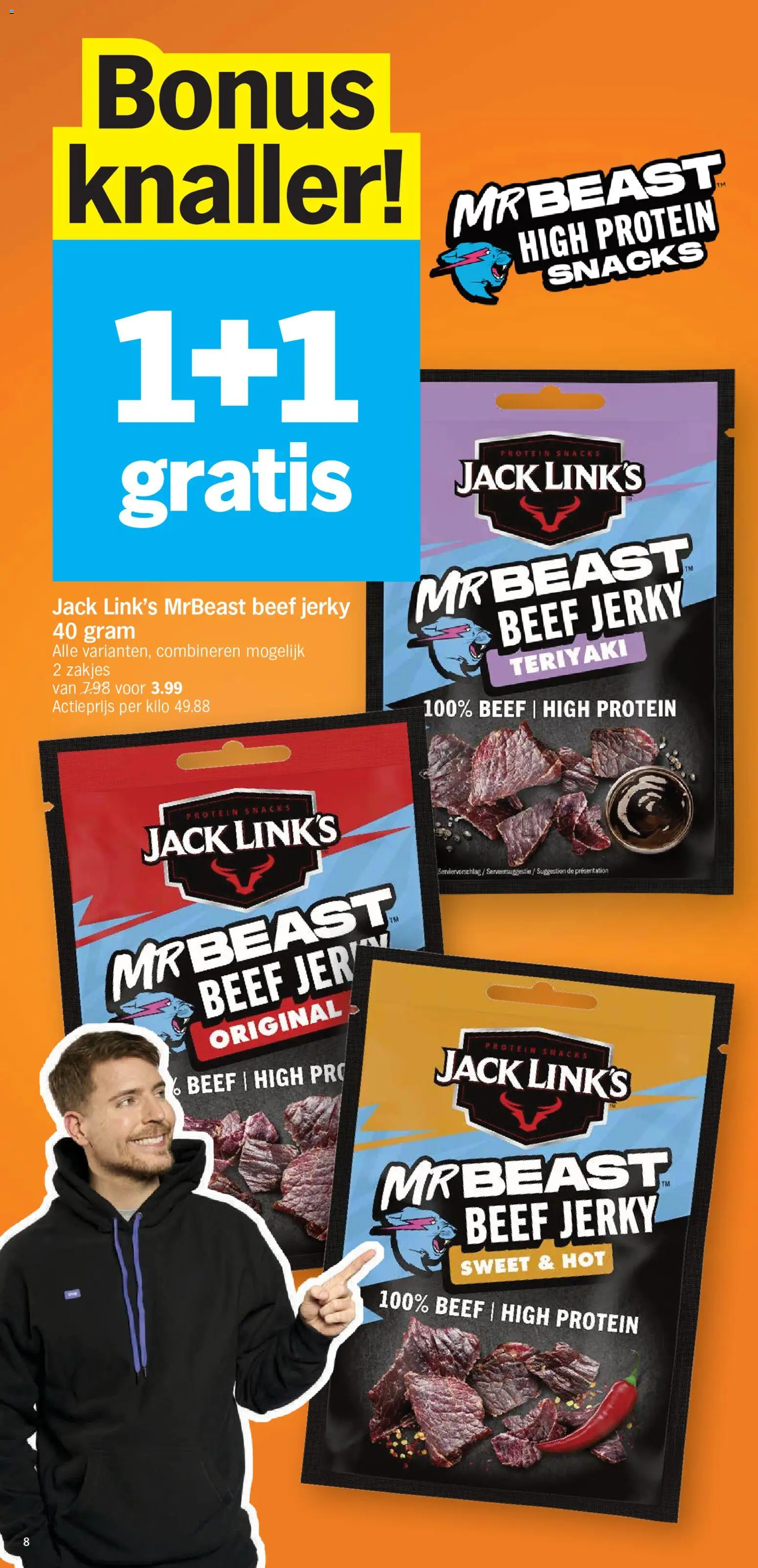 {H1} | Pagina: 8 | Producten: Jerky, Snacks