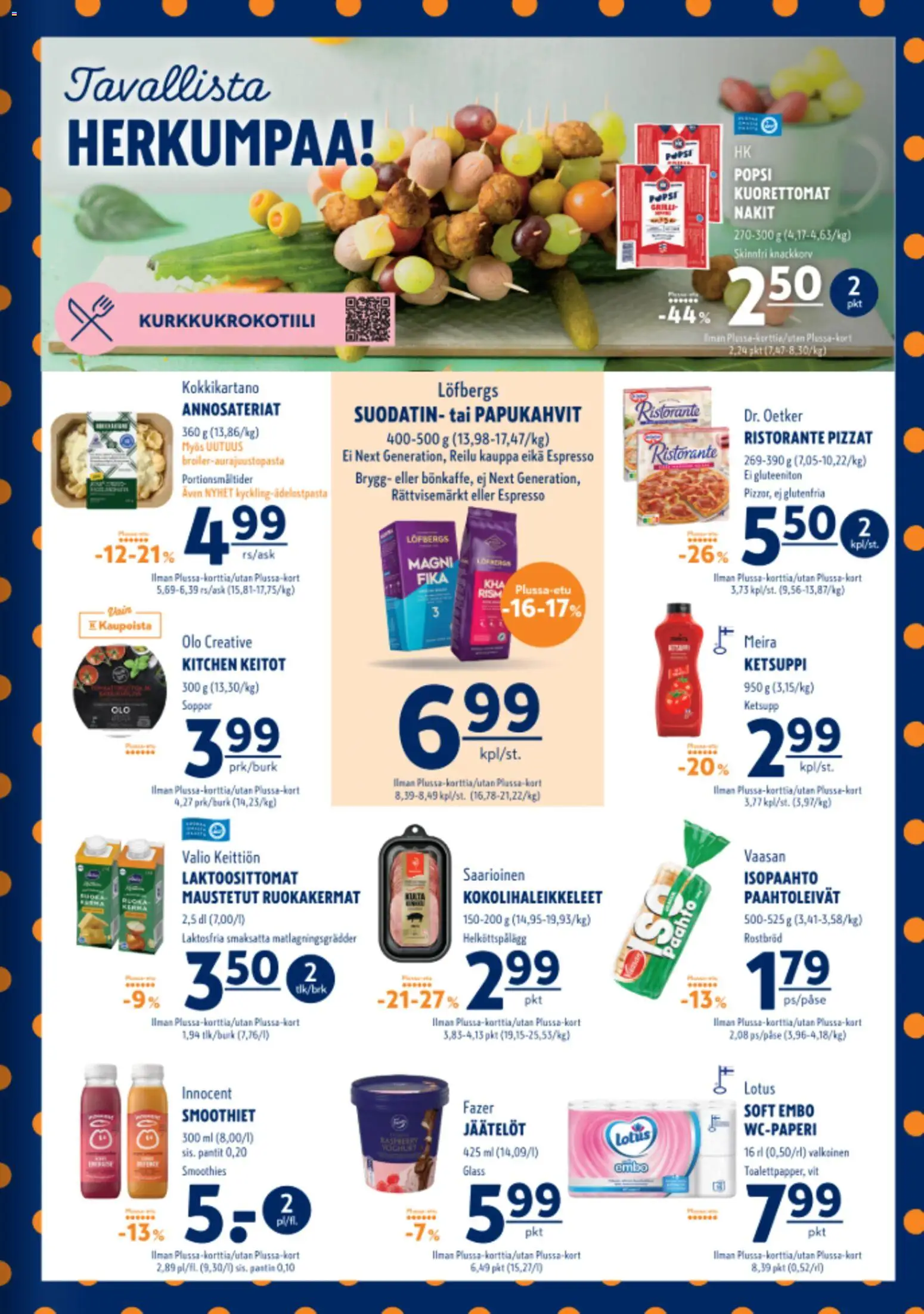 K-Supermarket tarjoukset – voimassa 13/08/2026 alkaen | Sivu: 3 | Tuotteet: Nakit, Lotus, Ketsuppi, Kerma