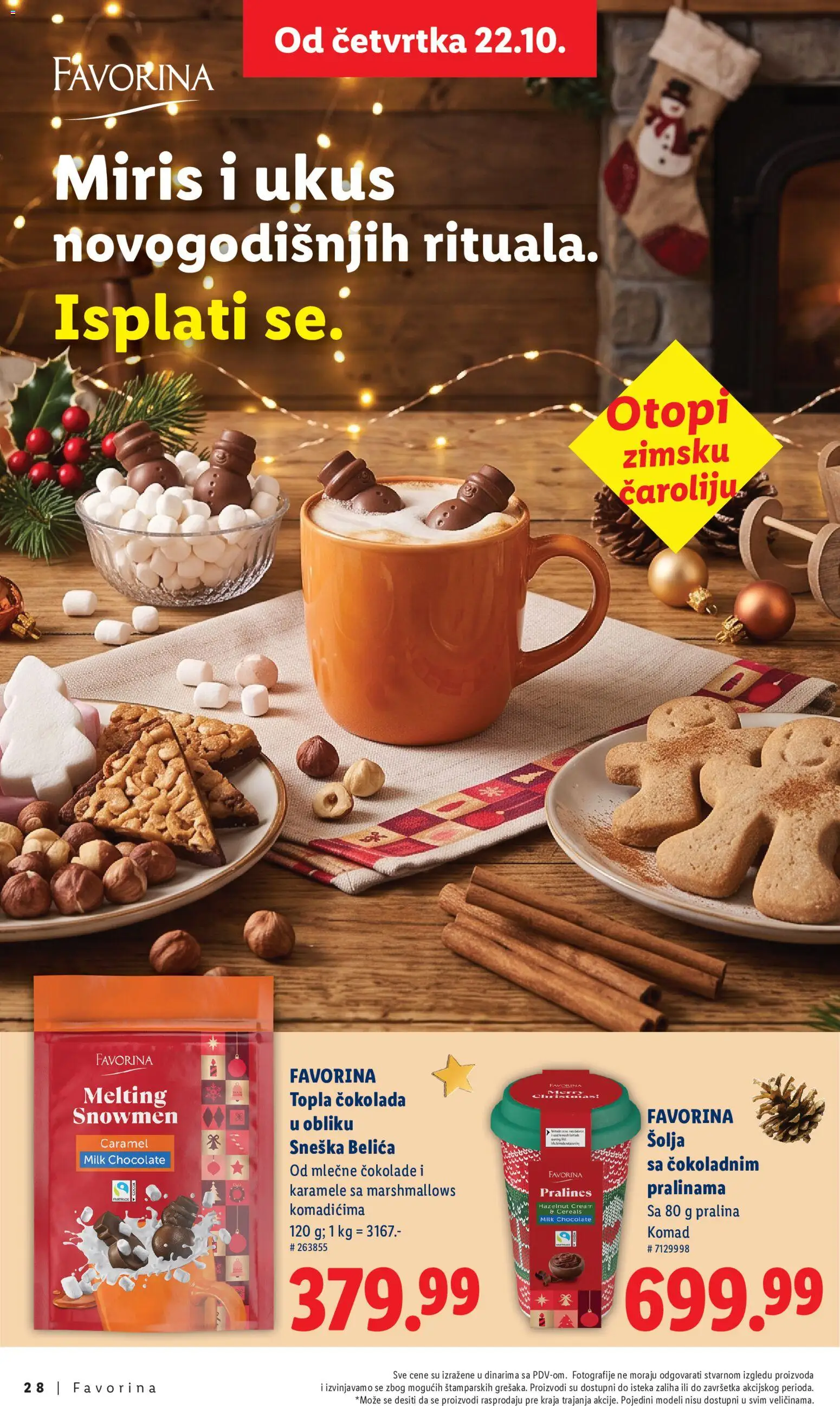 Lidl katalog - važi od 22.10.2026 | Strana: 28 | Proizvode: Miris, Šolja, Marshmallow, Čokolada