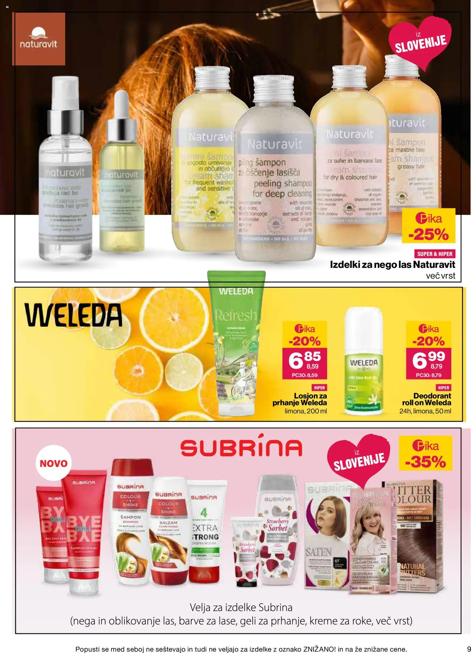 Novi Mercator katalog ponudbe – veljaven od 26.08.2026 | Stran: 9 | Izdelki: Med, Sampon, Deodorant