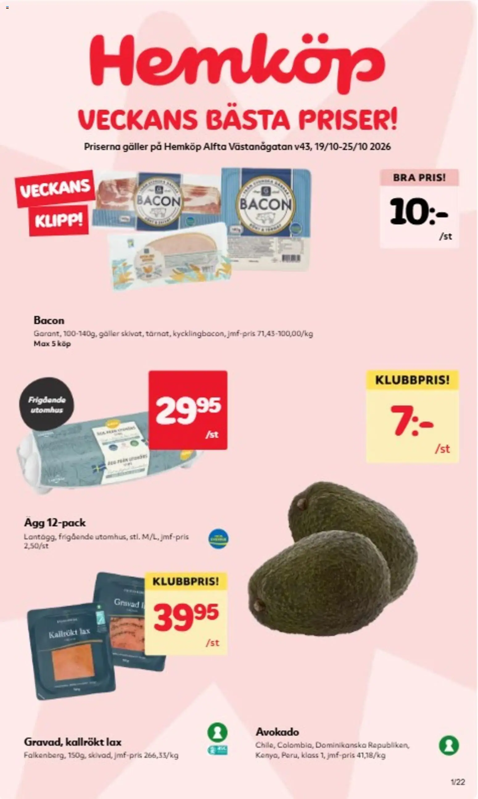 Hemköp reklamblad aktuell från 19/10/2026 | Sida: 1