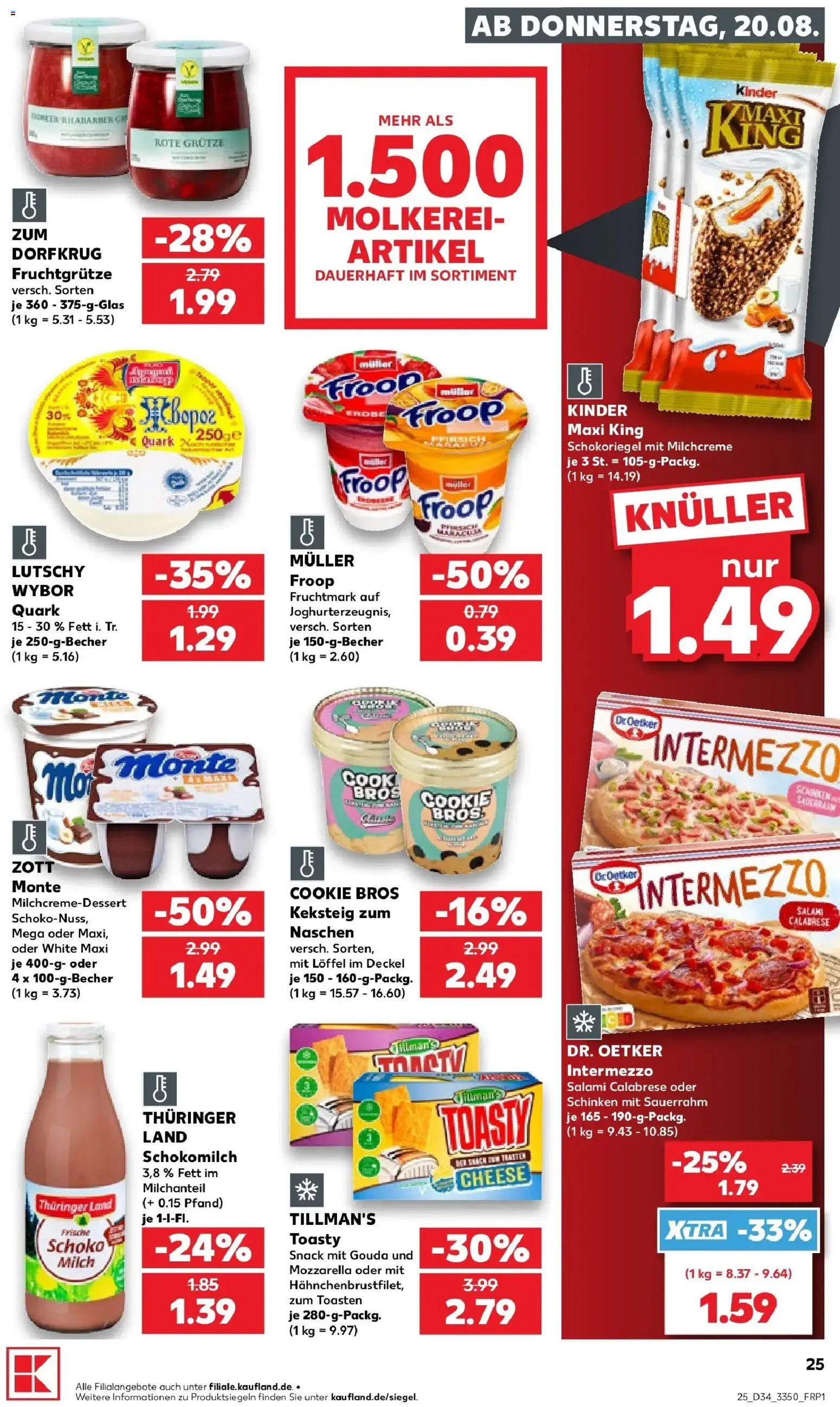 Prospekt Kaufland ab 17.08.2026 » Angebote Online zum Blättern | Seite: 36 | Produkte: Froop, Milch, Mozzarella, Schinken