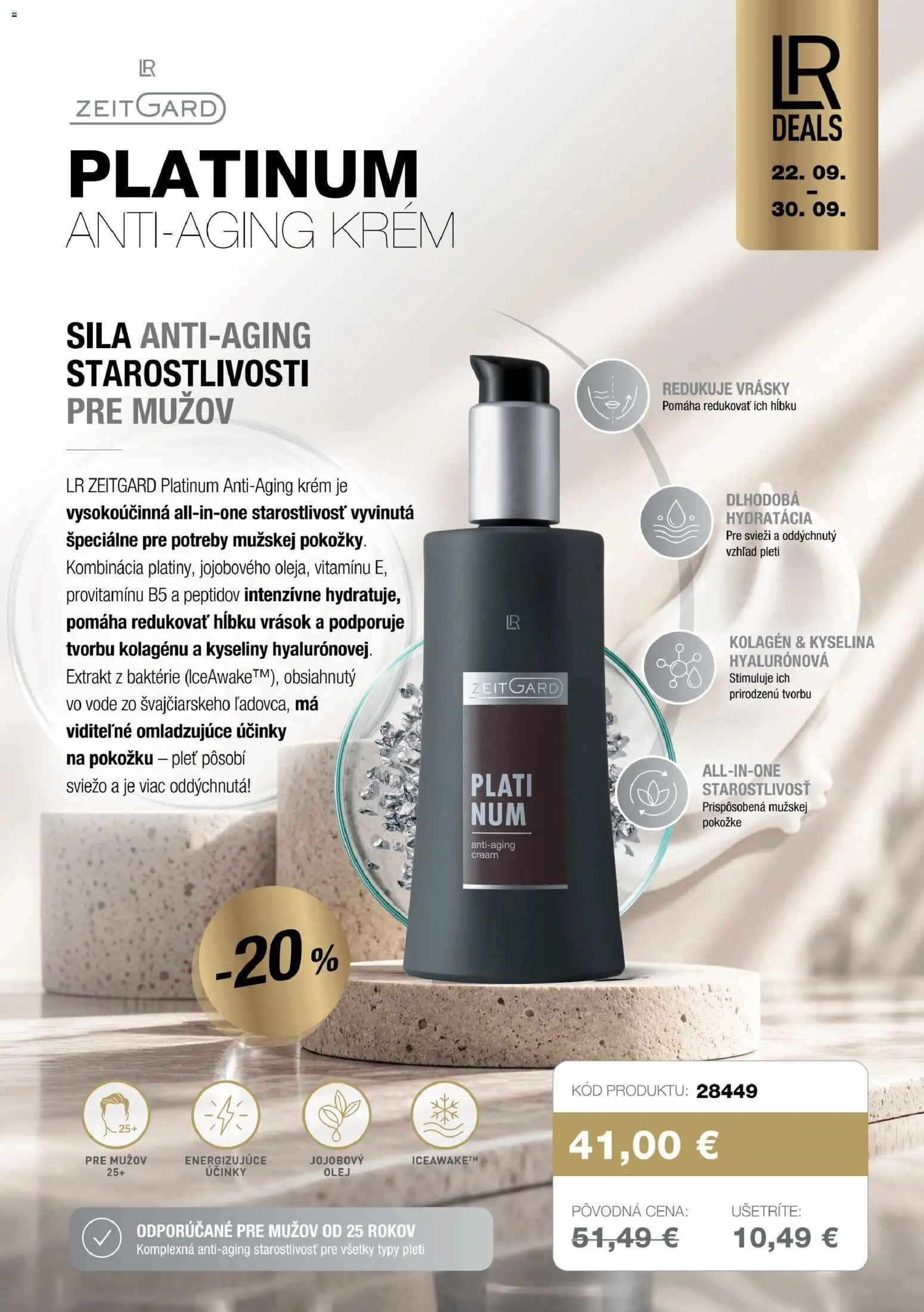 Nové LR akcie – leták je platný od 22.09.2026 | Strana: 3 | Produkty: Olej, Kolagén, Krém