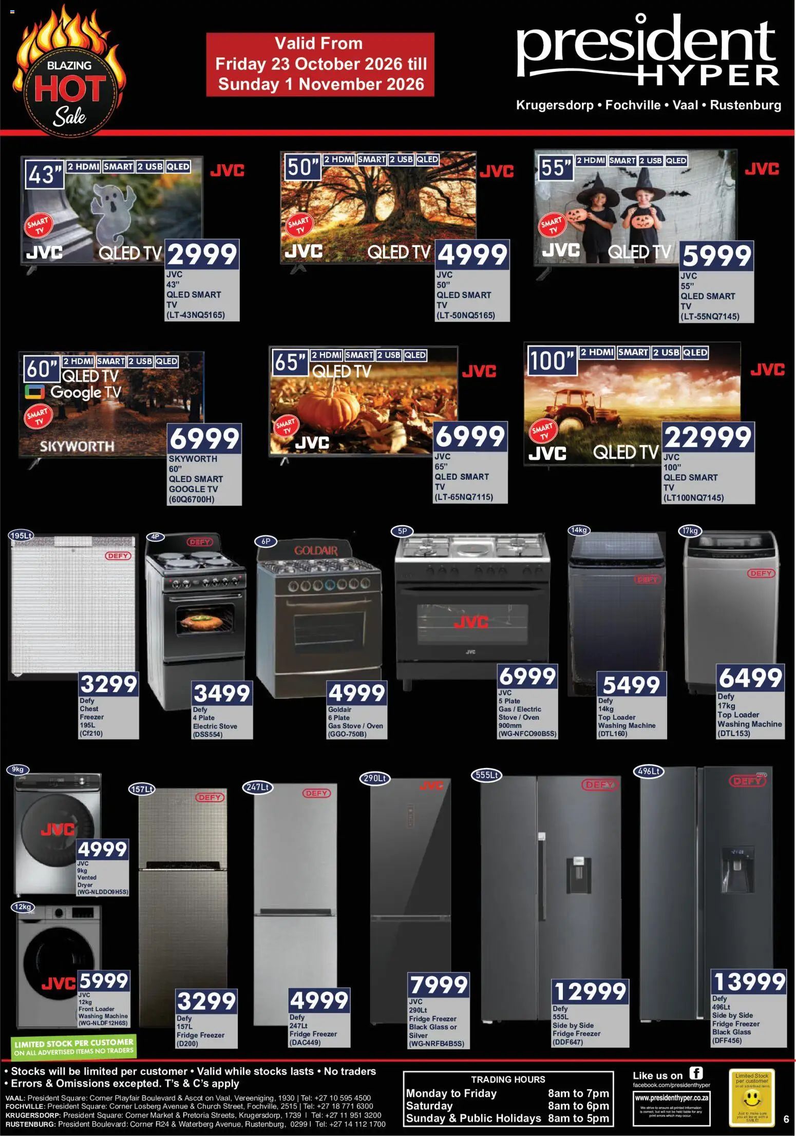 New President Hyper catalogue – valid from 23/10/2026 | Page: 6 | Products: USB, Washing machine, Dryer, Oven