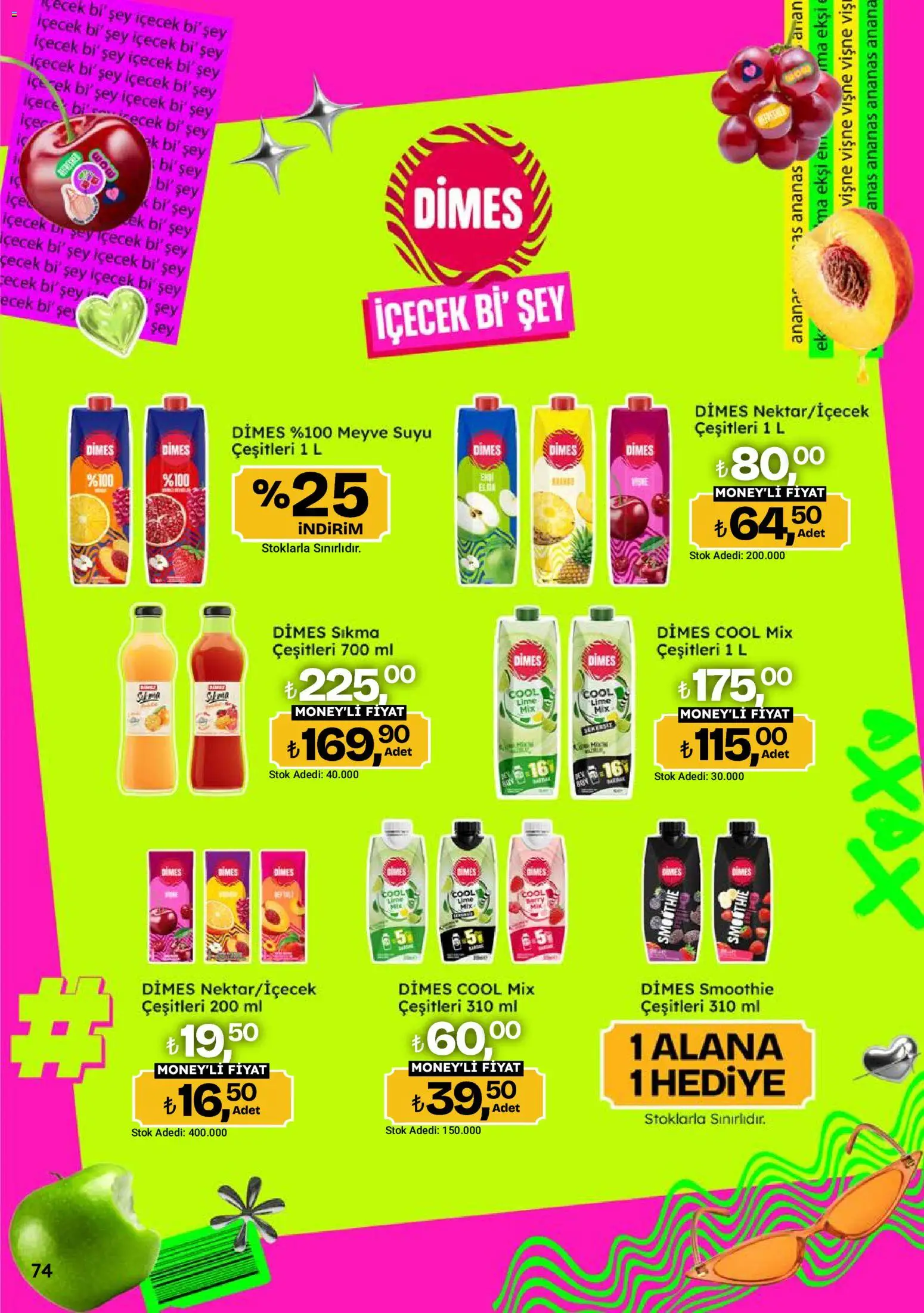 Migros Katalog - 5M Migroskop Dijital - 08 Ekim 2026 tarihinden itibaren geçerlidir | Sayfa: 74 | Ürünler: Meyve suyu, Ananas, Vişne, Meyve