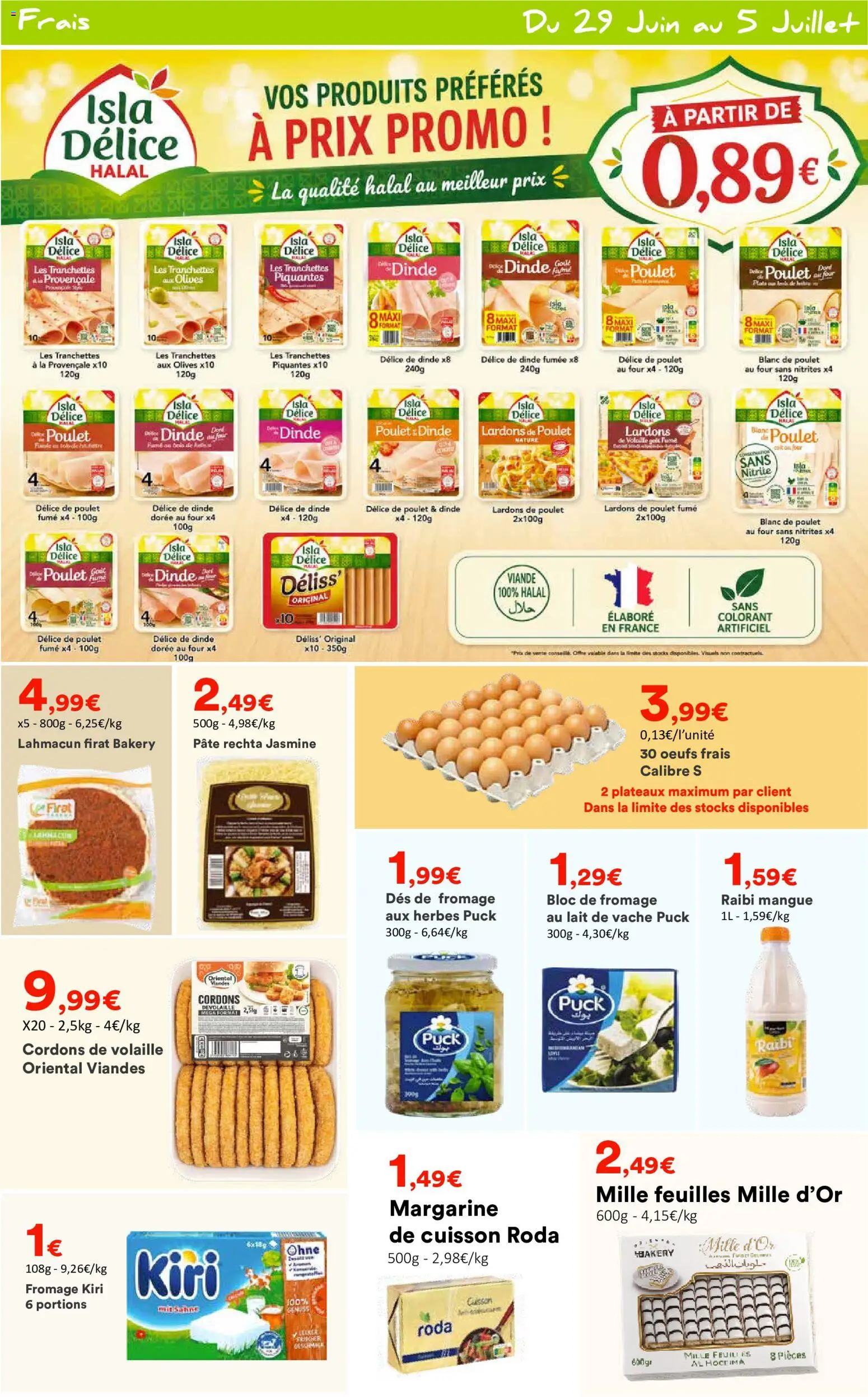 {H1} | Page: 4 | Produits: Mangue, Four, Lait, Thé