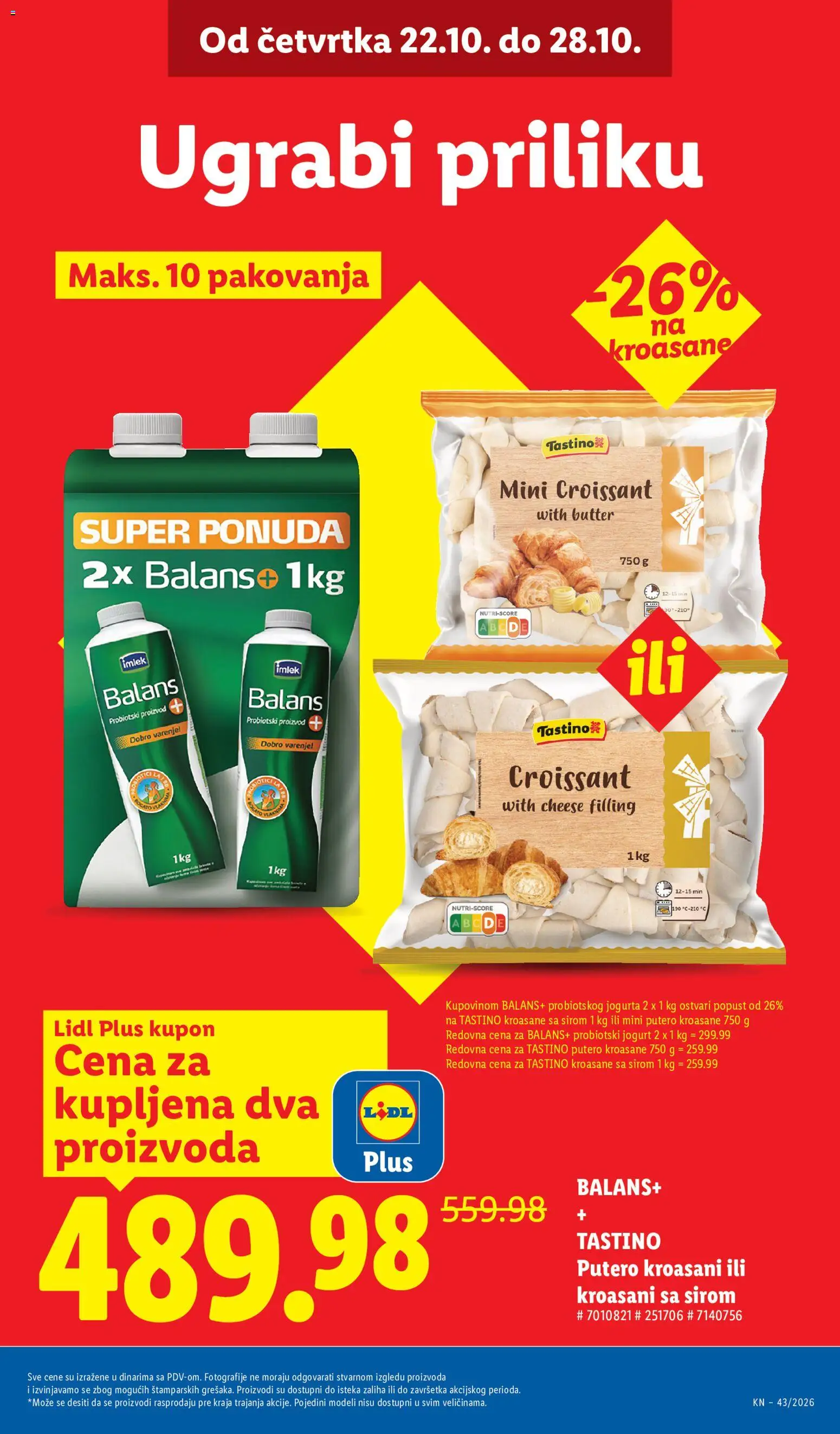 Lidl katalog - važi od 22.10.2026 | Strana: 7 | Proizvode: Jogurt