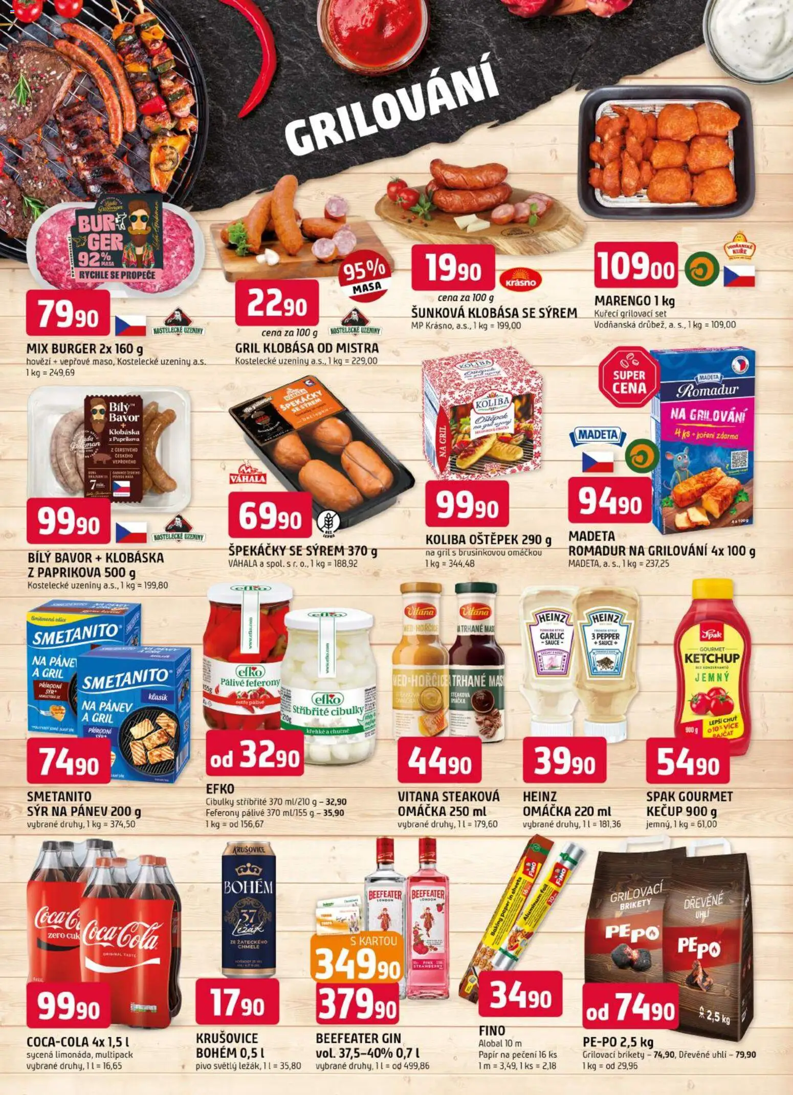 Trefa leták od 05.08.2026 | Strana: 8 | Produkty: Sýr na pánev, Uzeniny, Alobal, Cola