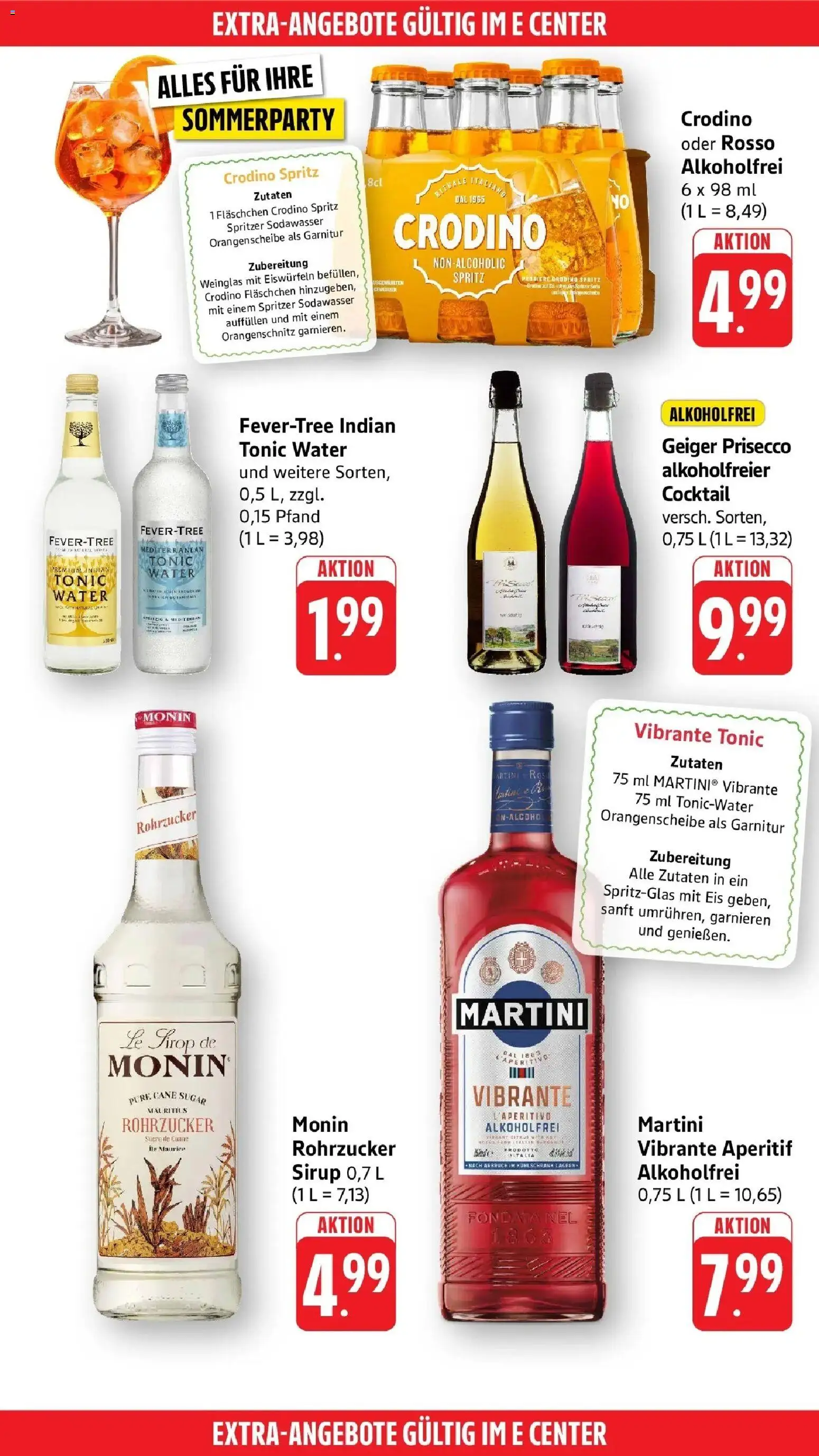 E center - E center: Wochenangebote – gültig ab 28.06.2026 | Seite: 48 | Produkte: Martini, Kühlschrank, Sirup, Eis