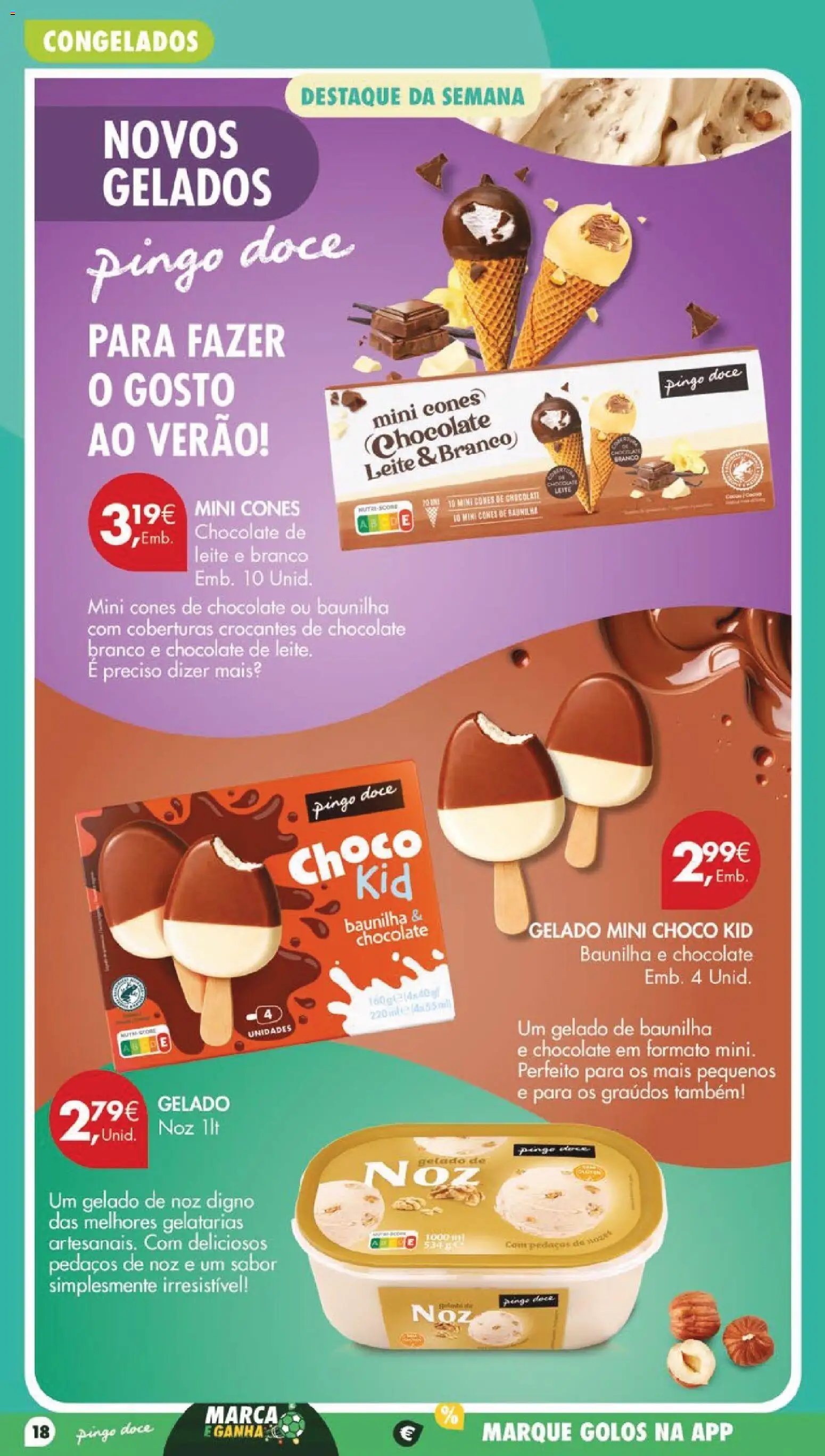 Pingo Doce folheto │ válido de 07/07/2026 | Página: 22 | Produtos: Gelado, Leite, Chocolate