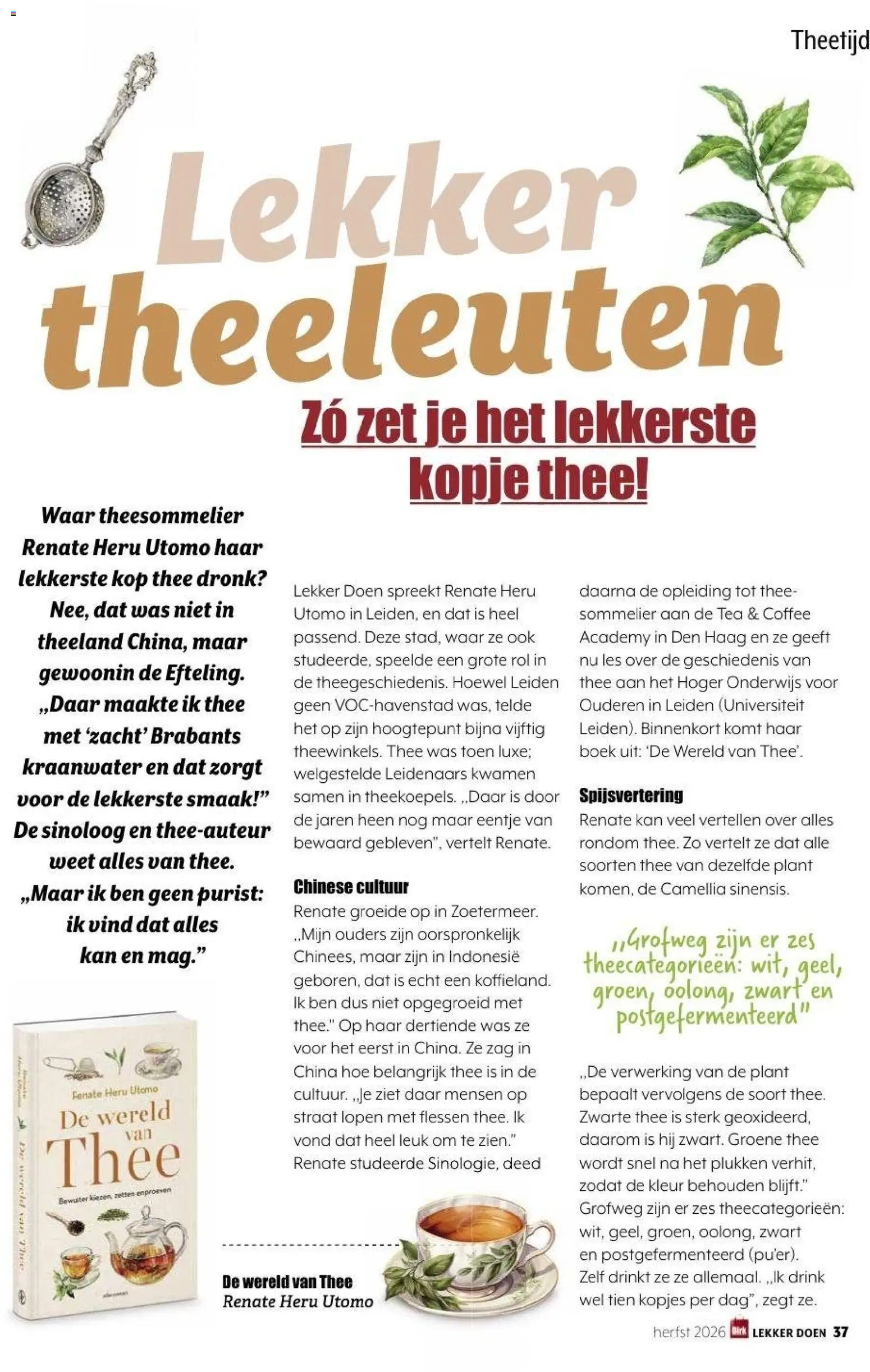 {H1} | Pagina: 37 | Producten: Groene thee, Thee, Boek, Zwarte thee