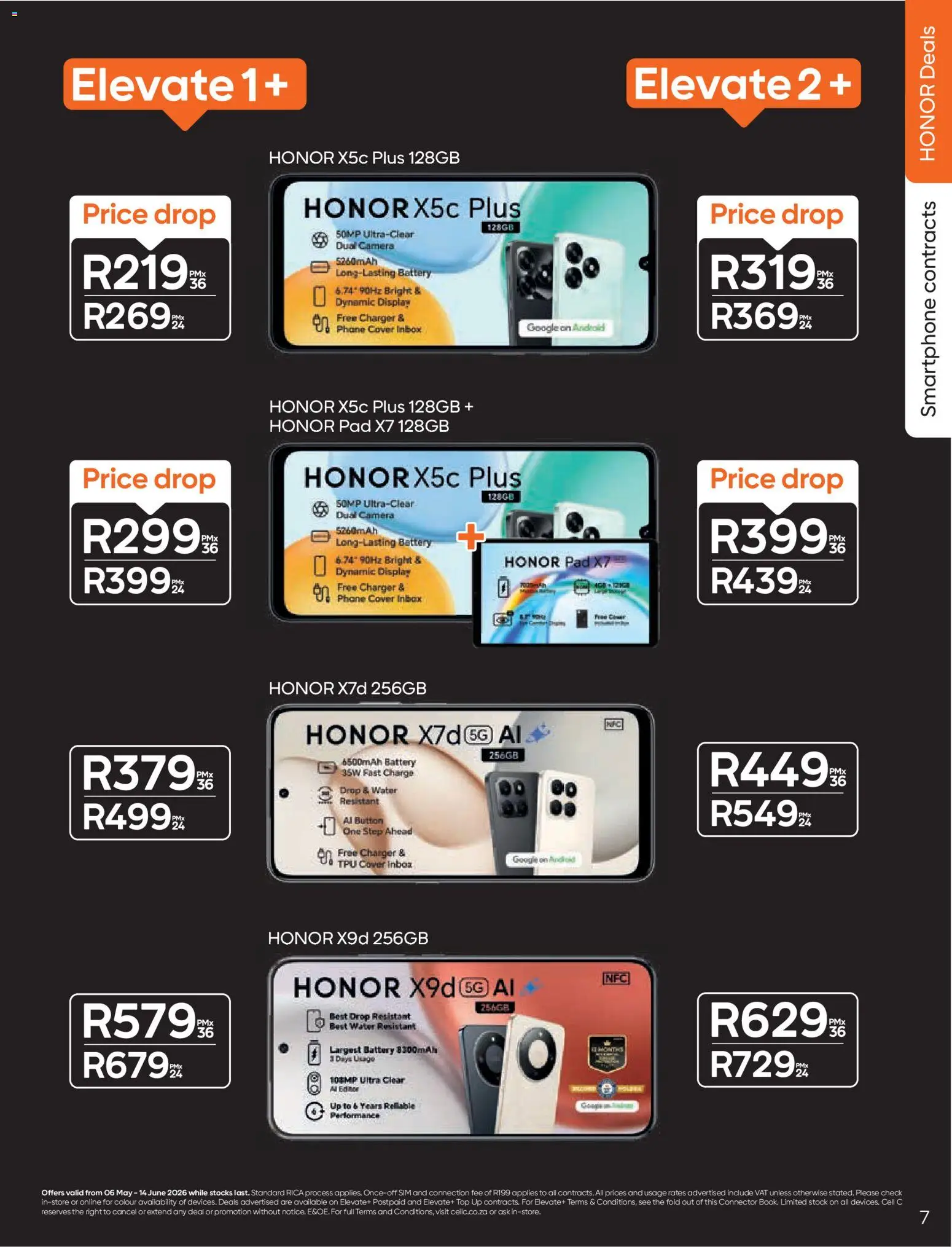 New Cell C catalogue – valid from 06.05.2026 | Page: 9 | Products: Sim, Cover, Smartphone, Water