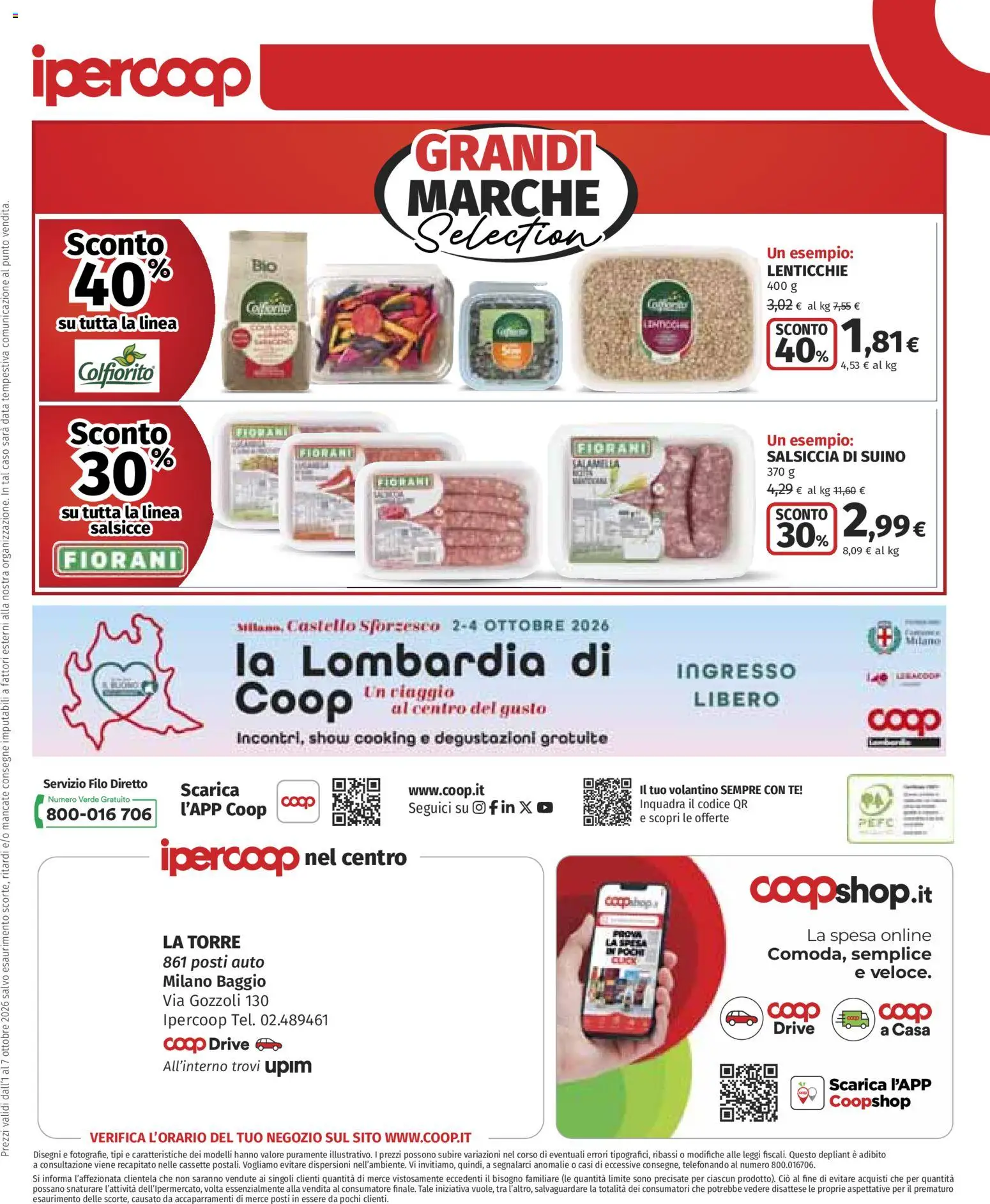 Volantino Ipercoop del 01/10/2026 | Pagina: 14 | Prodotti: Salamella, Tè, Suino, Salsiccia