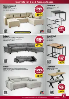 Otto's Aktionen Möbelflyer ab 01.07.2026 gültig | Seite: 11 | Produkte: Ecksofa, Beistelltisch, Wohnlandschaft