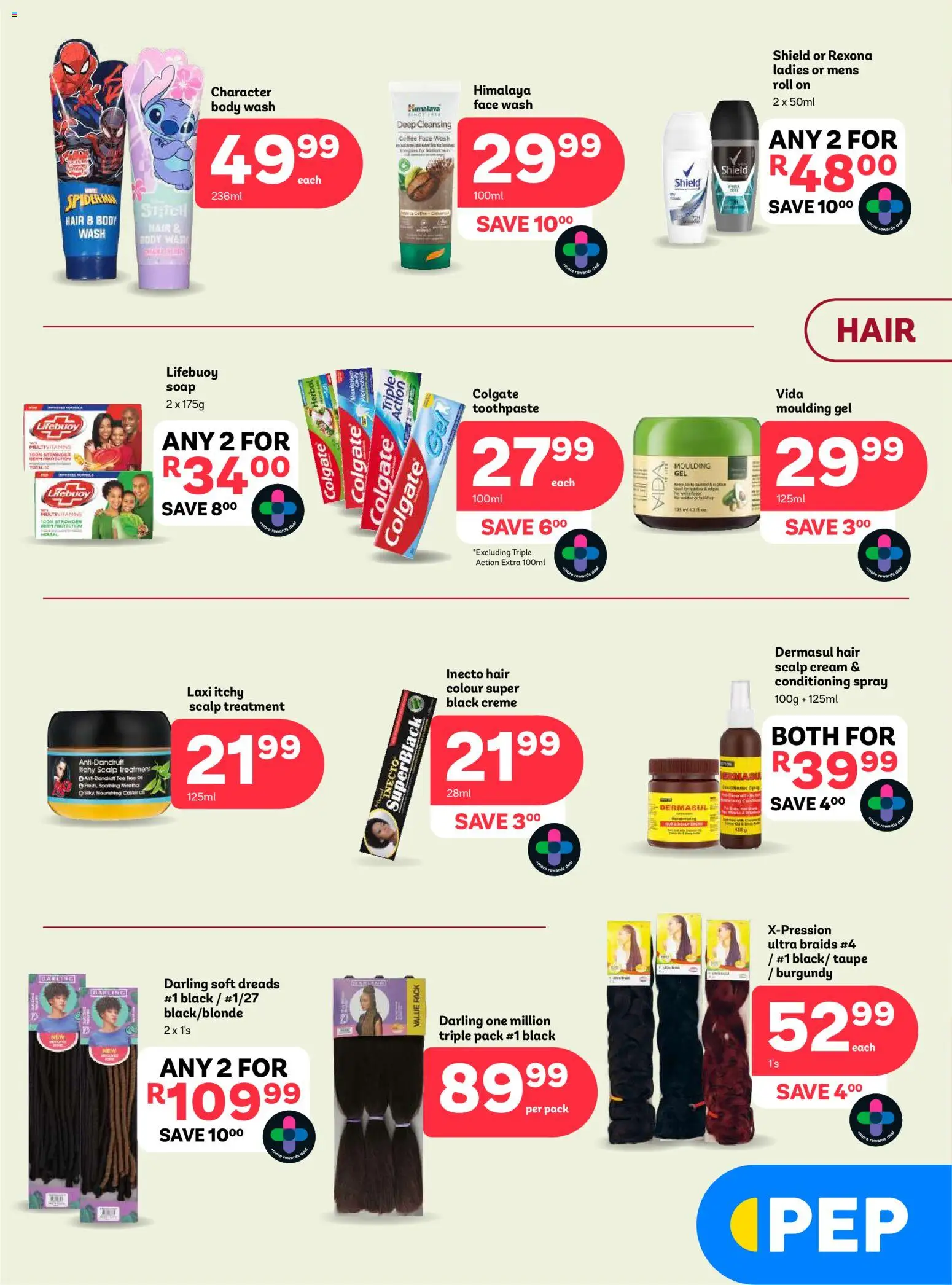 New PEP Stores catalogue – valid from 23.04.2026 | Page: 2 | Products: Multivitamins, Tea, Soap, Body wash
