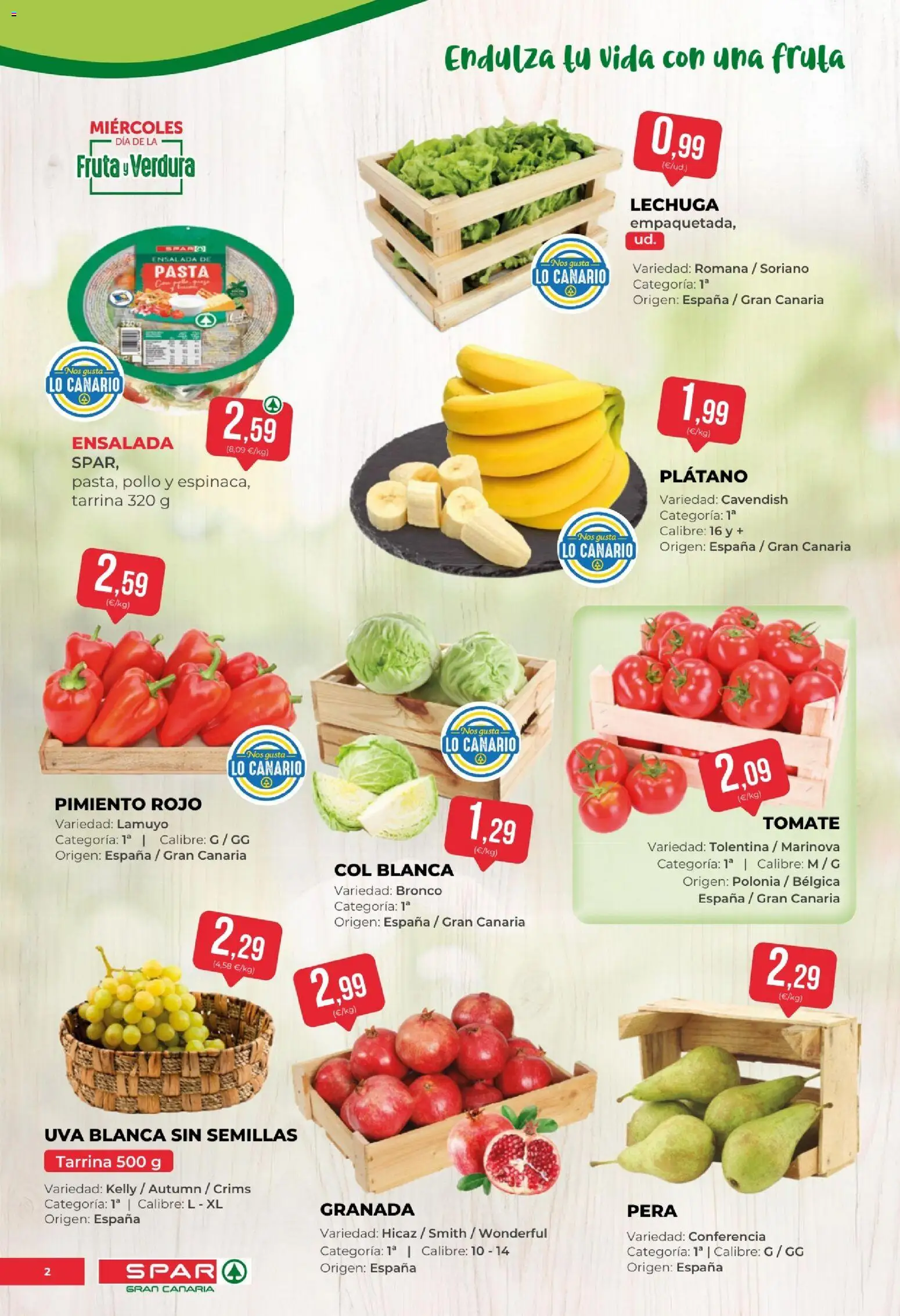 Spar folleto │ válido desde el 30/10/2026 | Página: 2 | Productos: Col, Fruta, Tomate, Pimiento