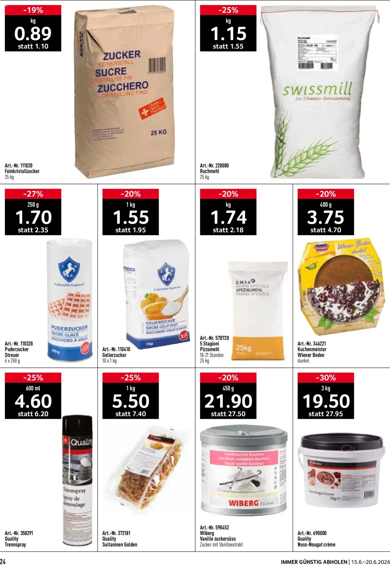 Prodega aktionen – gültig ab 15.06.2026 | Seite: 24 | Produkte: Zucker, Creme