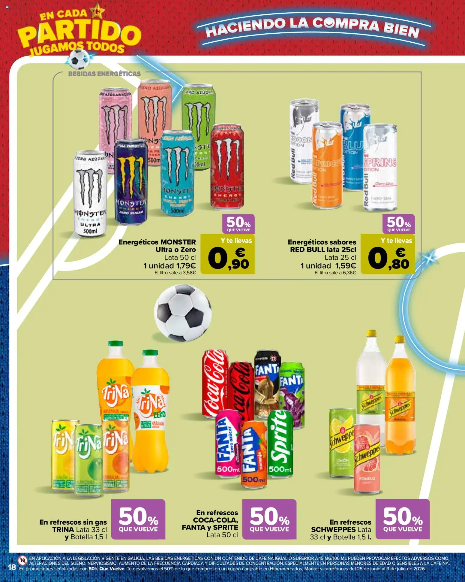 Carrefour La Fiesta del Futbol │ válido desde el 11.06.2026 | Página: 18 | Productos: Té, Πρίζες