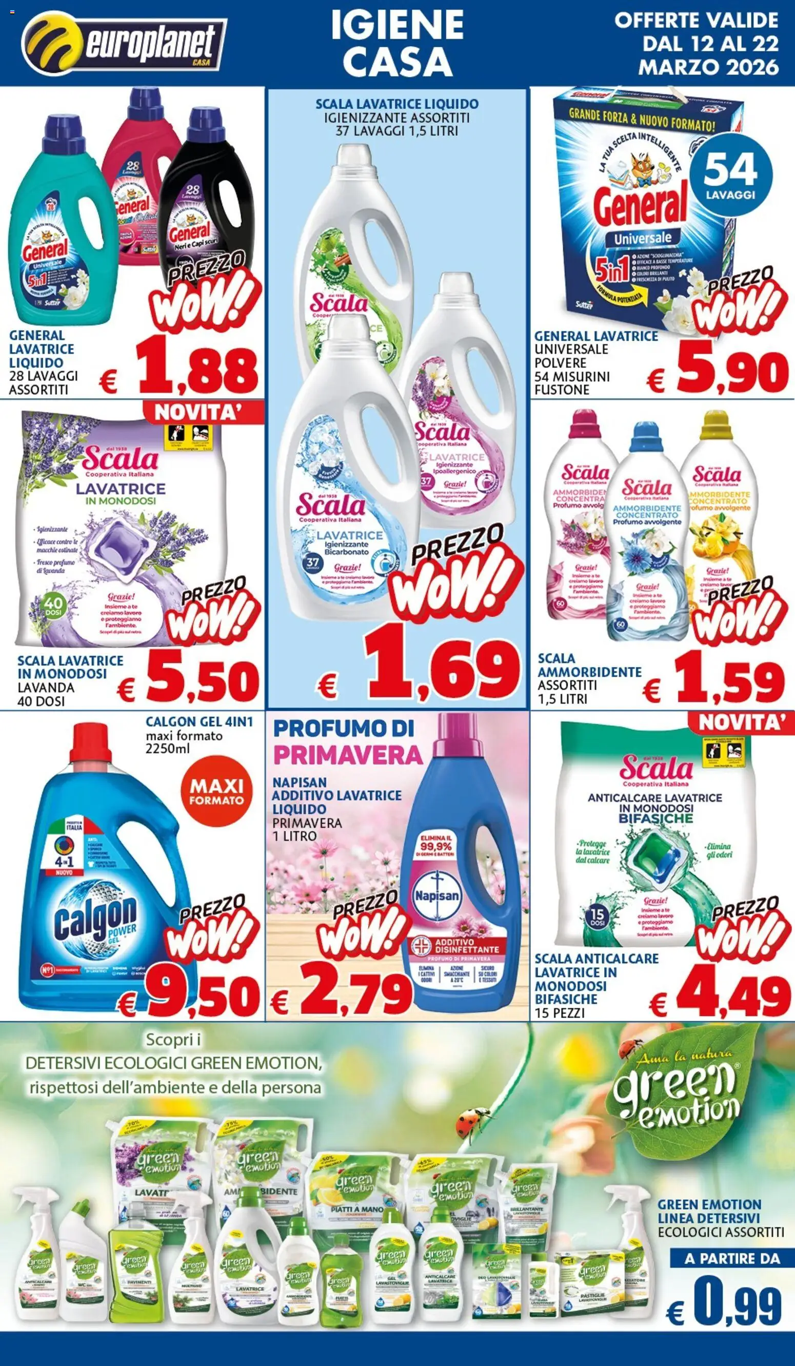 Volantino Europlanet Casa del 12.03.2026 | Pagina: 6 | Prodotti: Tè, Bicarbonato, Lavatrice, Lavanda