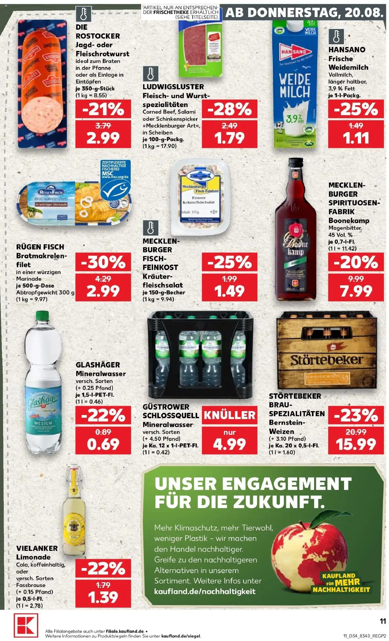 Prospekt Kaufland ab 17.08.2026 » Angebote Online zum Blättern | Seite: 22 | Produkte: Milch, Fisch, Salami, Fleisch