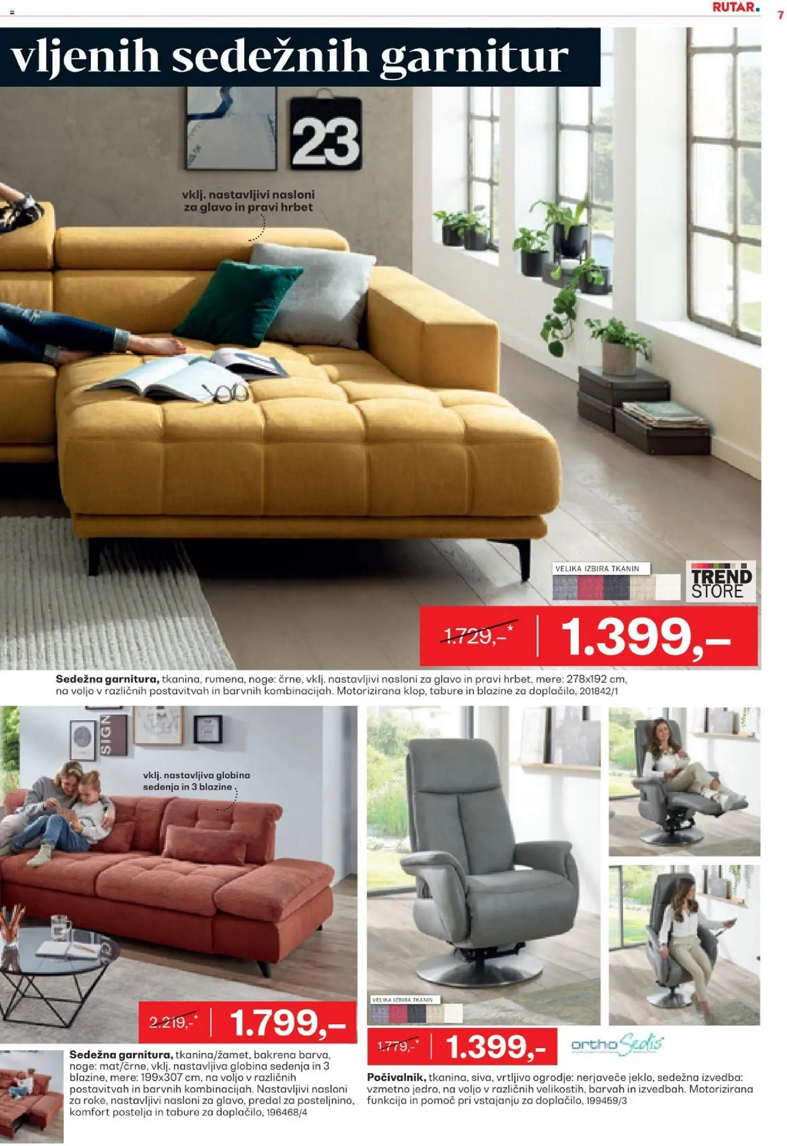 Novi Rutar katalog ponudbe – veljaven od 22.07.2026 | Stran: 7 | Izdelki: Postelja, Tabure