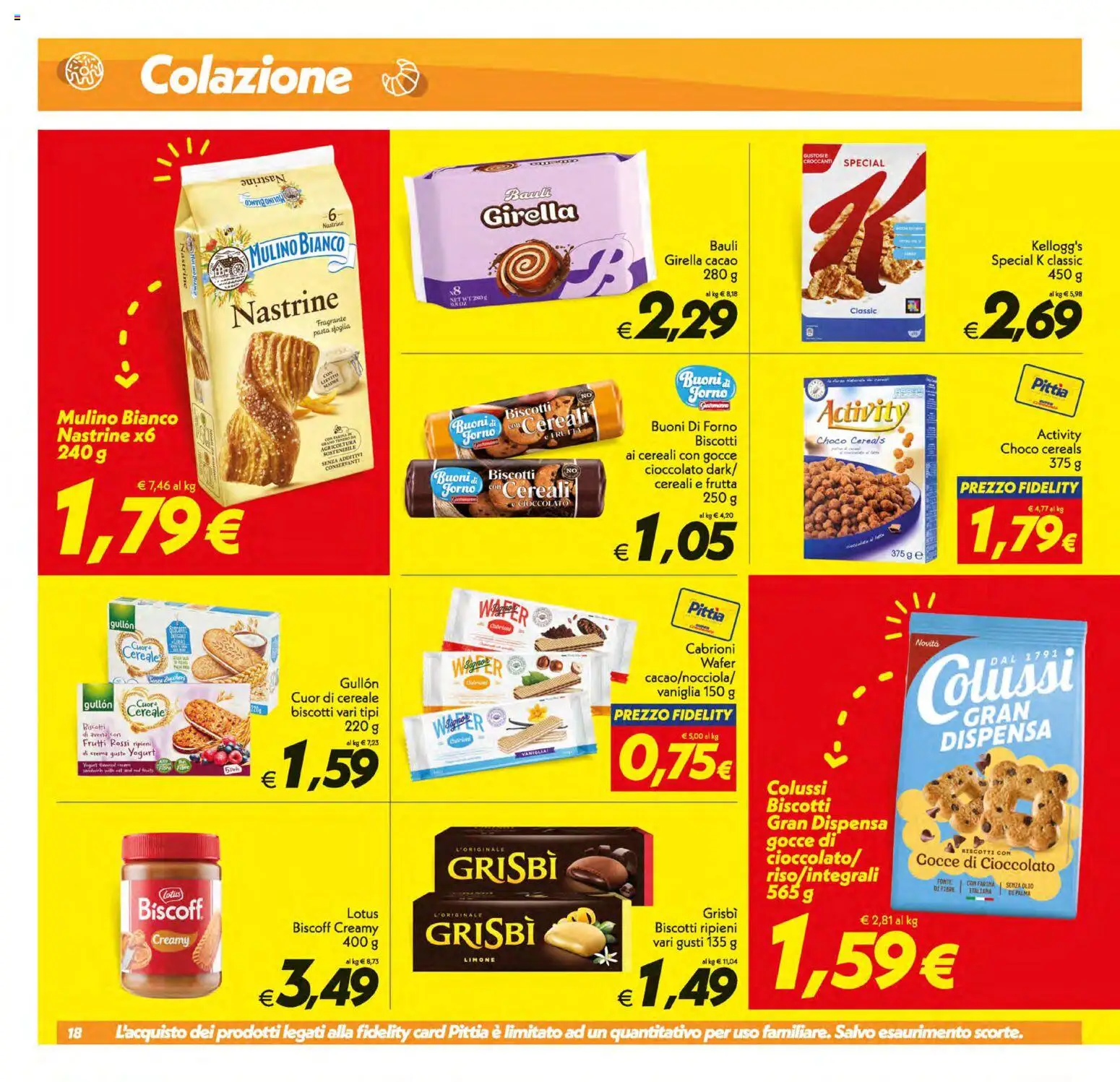 Volantino SuperConveniente del 21/08/2026 | Pagina: 18 | Prodotti: Yogurt, Cereali, Biscotti, Farina