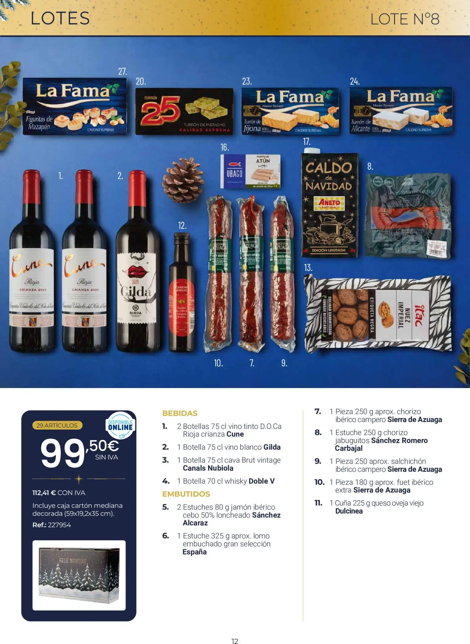 Makro Lotes y Cestas Navidad Centro │ válido desde el 03/09/2026 | Página: 12 | Productos: Vino tinto, Whisky, Embutidos, Bebidas