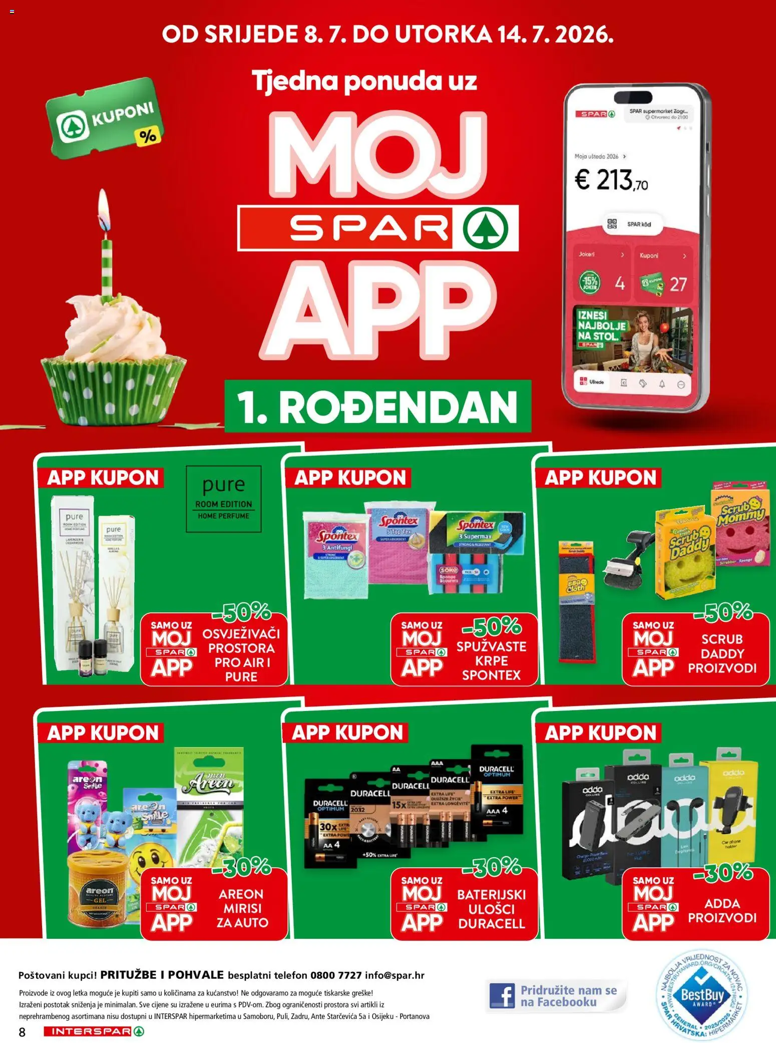 Interspar katalog | vrijedi od 08.07.2026 | Stranica: 8 | Proizvodi: Telefon